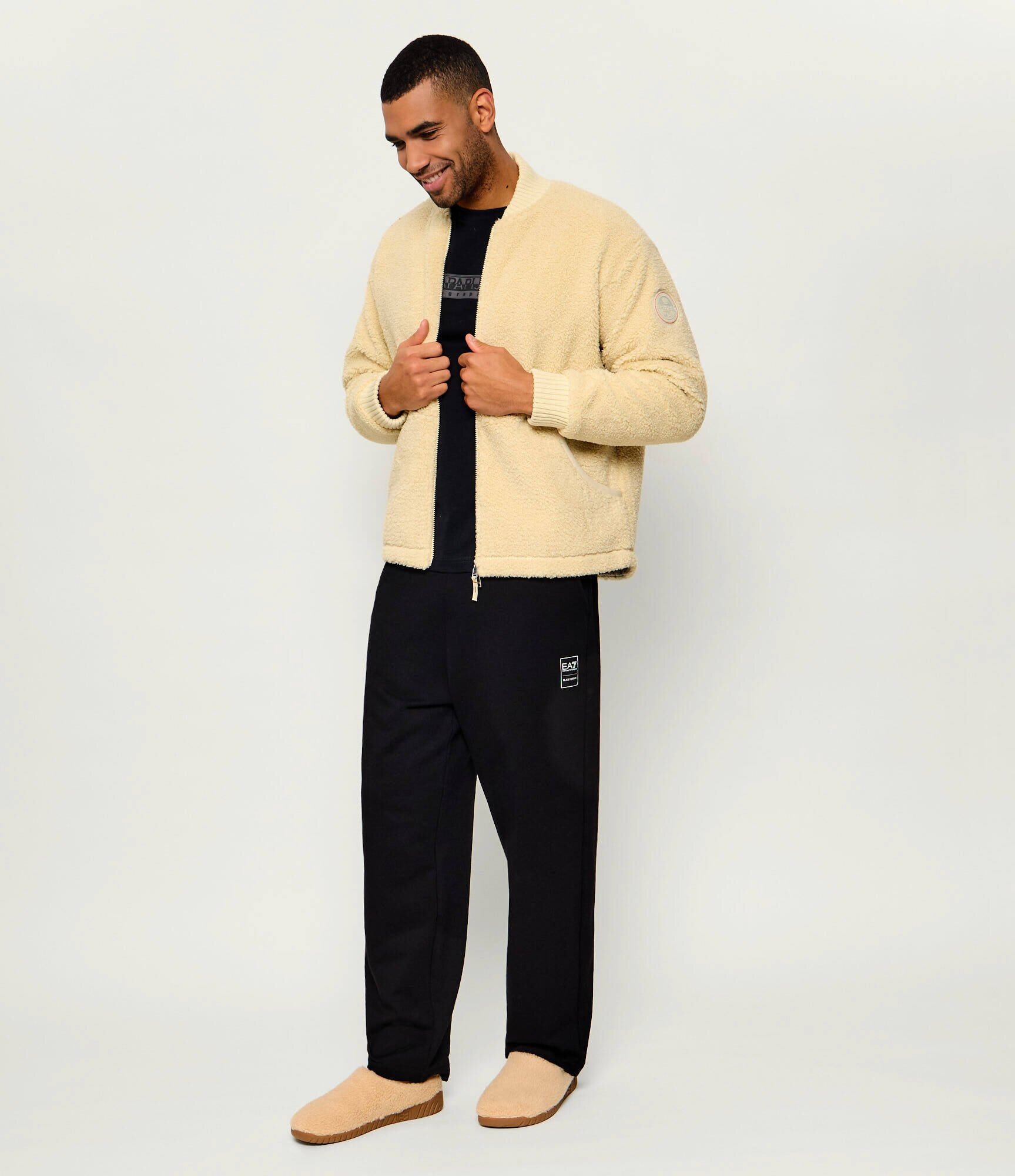 Napapijri Papuci de casă Noreg 02 | shearling cu adaos de piele