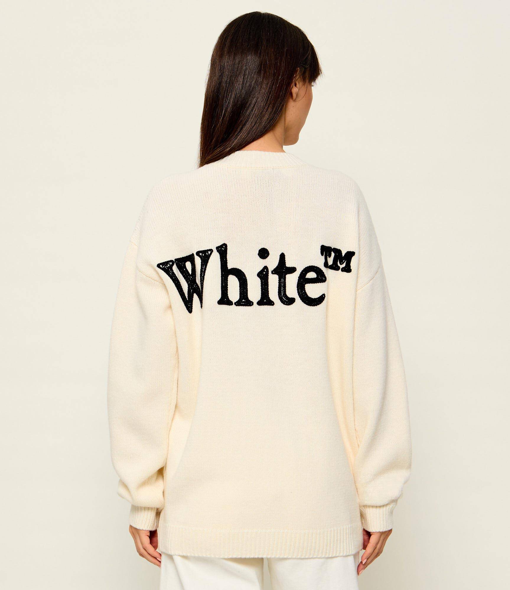 OFF-WHITE De lână pulover Bookish | Loose fit
