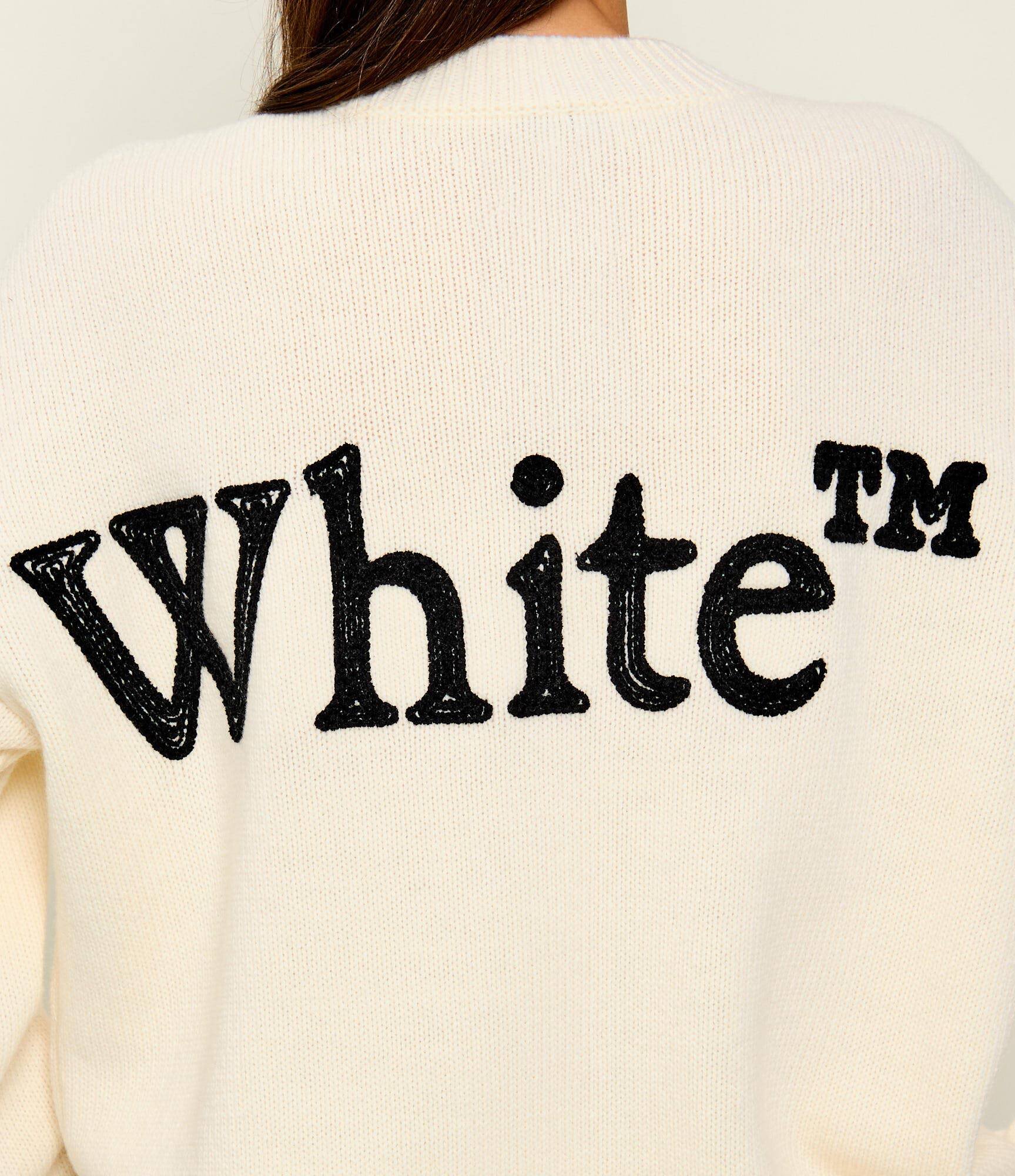 OFF-WHITE De lână pulover Bookish | Loose fit
