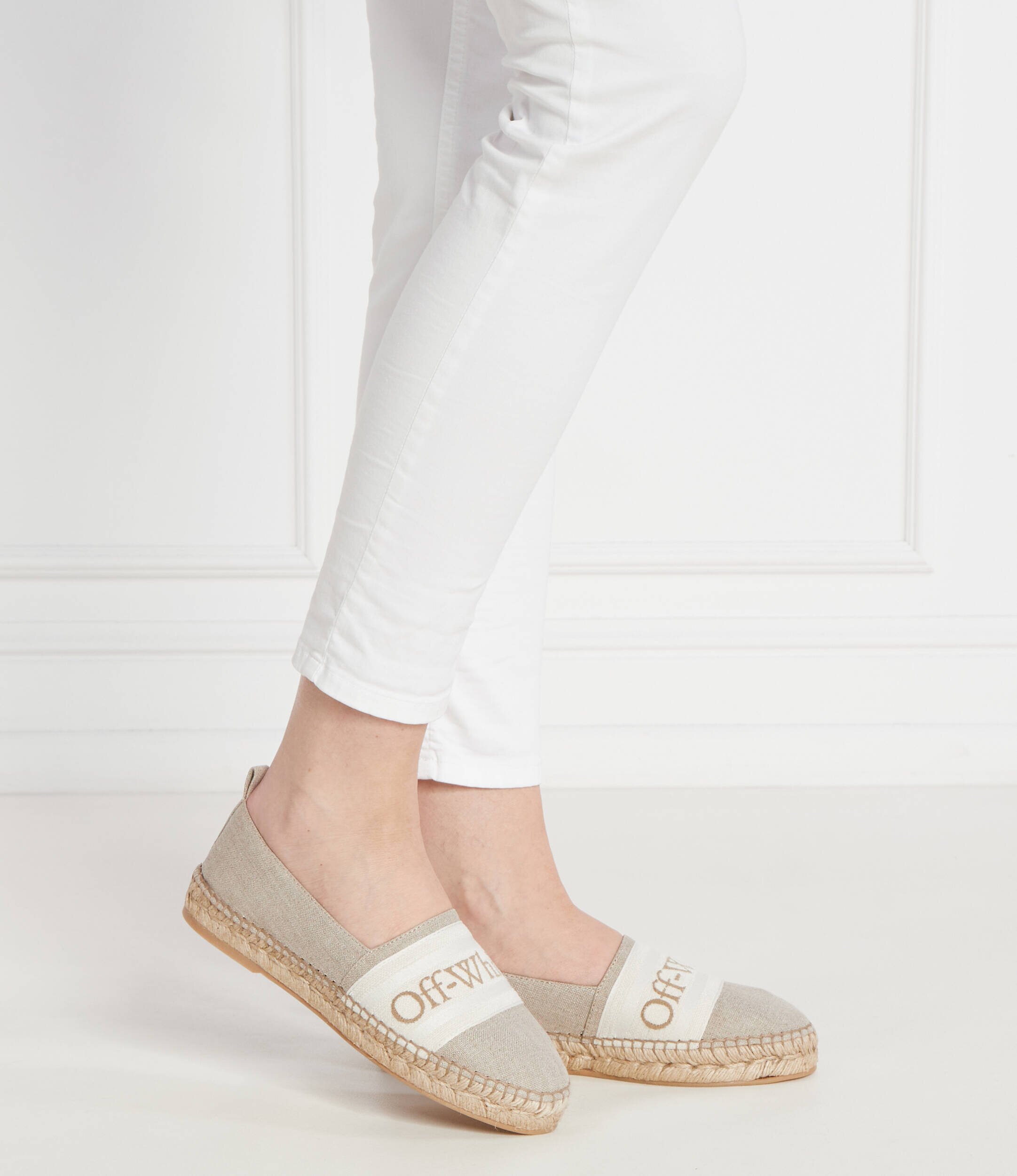 OFF-WHITE Espadrile cu adaos de piele