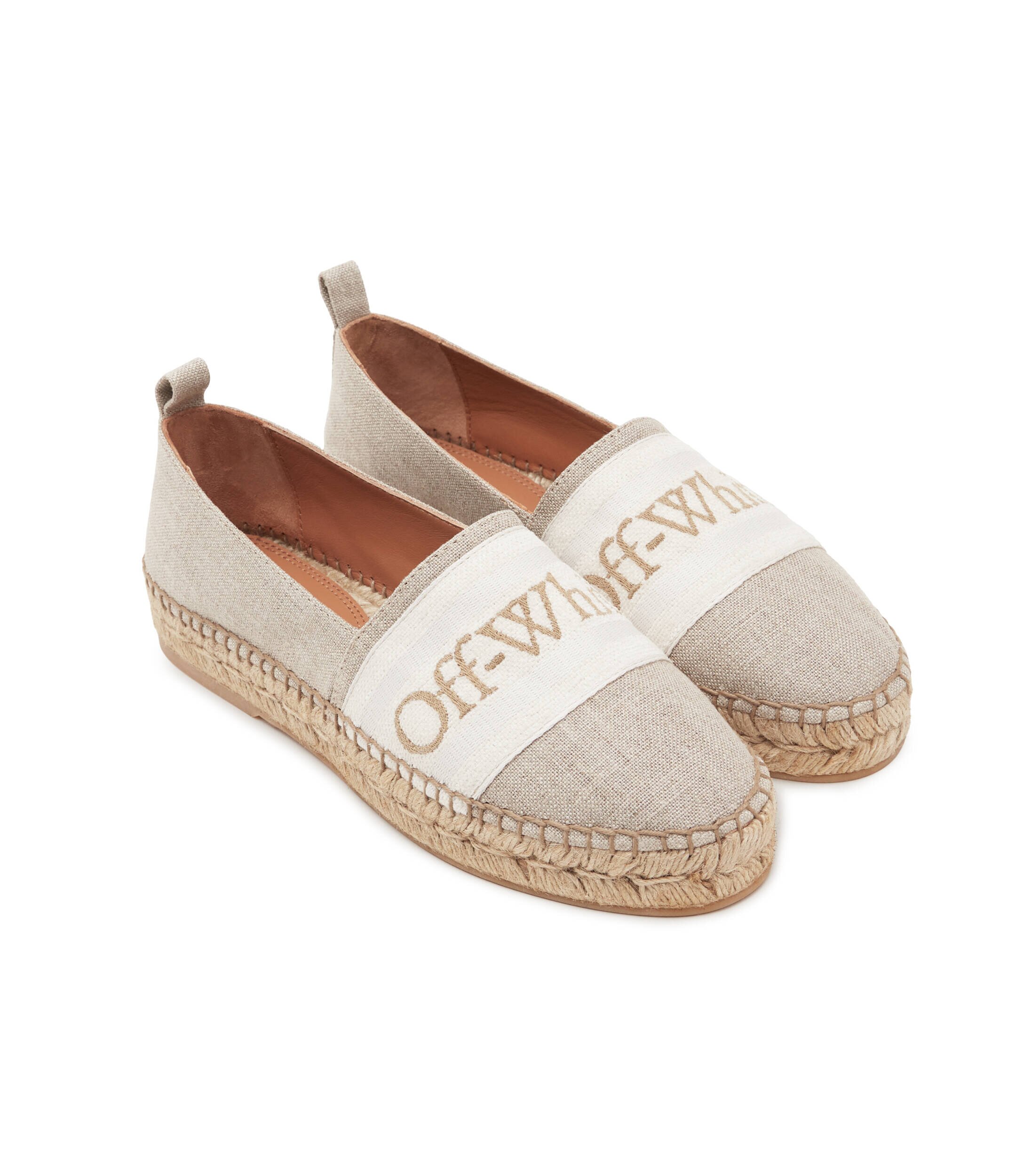 OFF-WHITE Espadrile cu adaos de piele