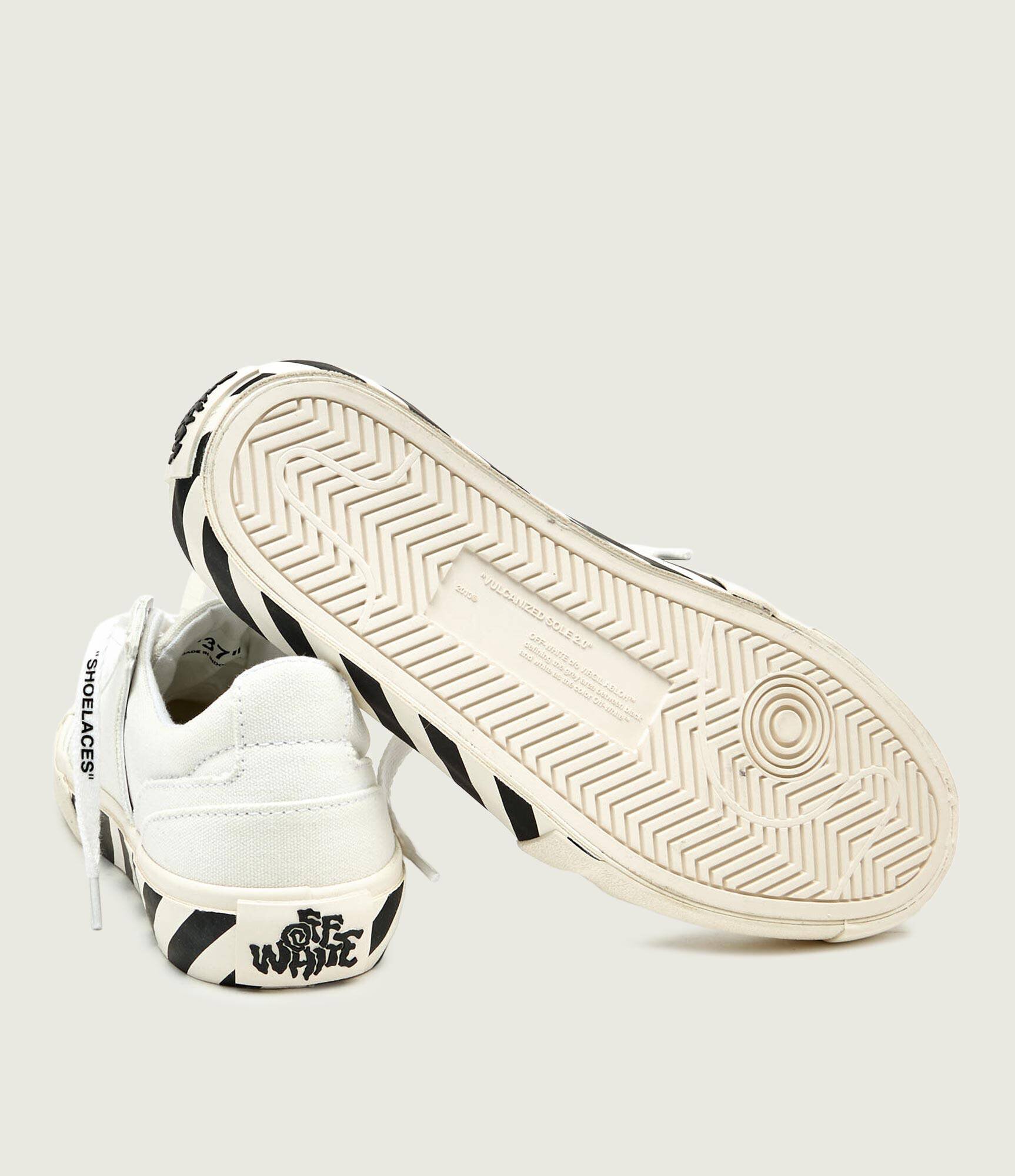 OFF-WHITE Sneakers Vulcanized UNDERCUT cu adaos de piele