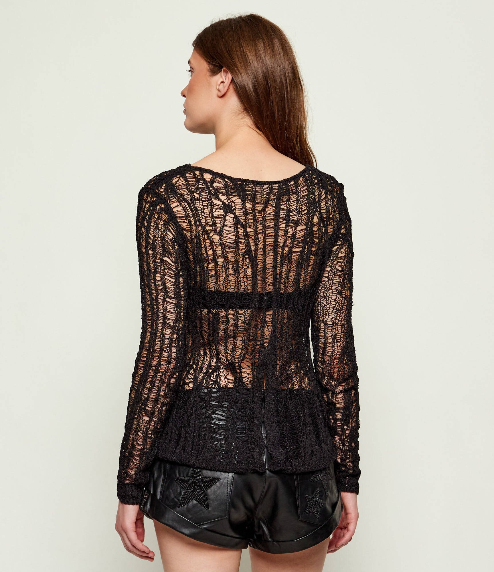One Teaspoon Bluză CINCHED IN LADDERED | Slim Fit