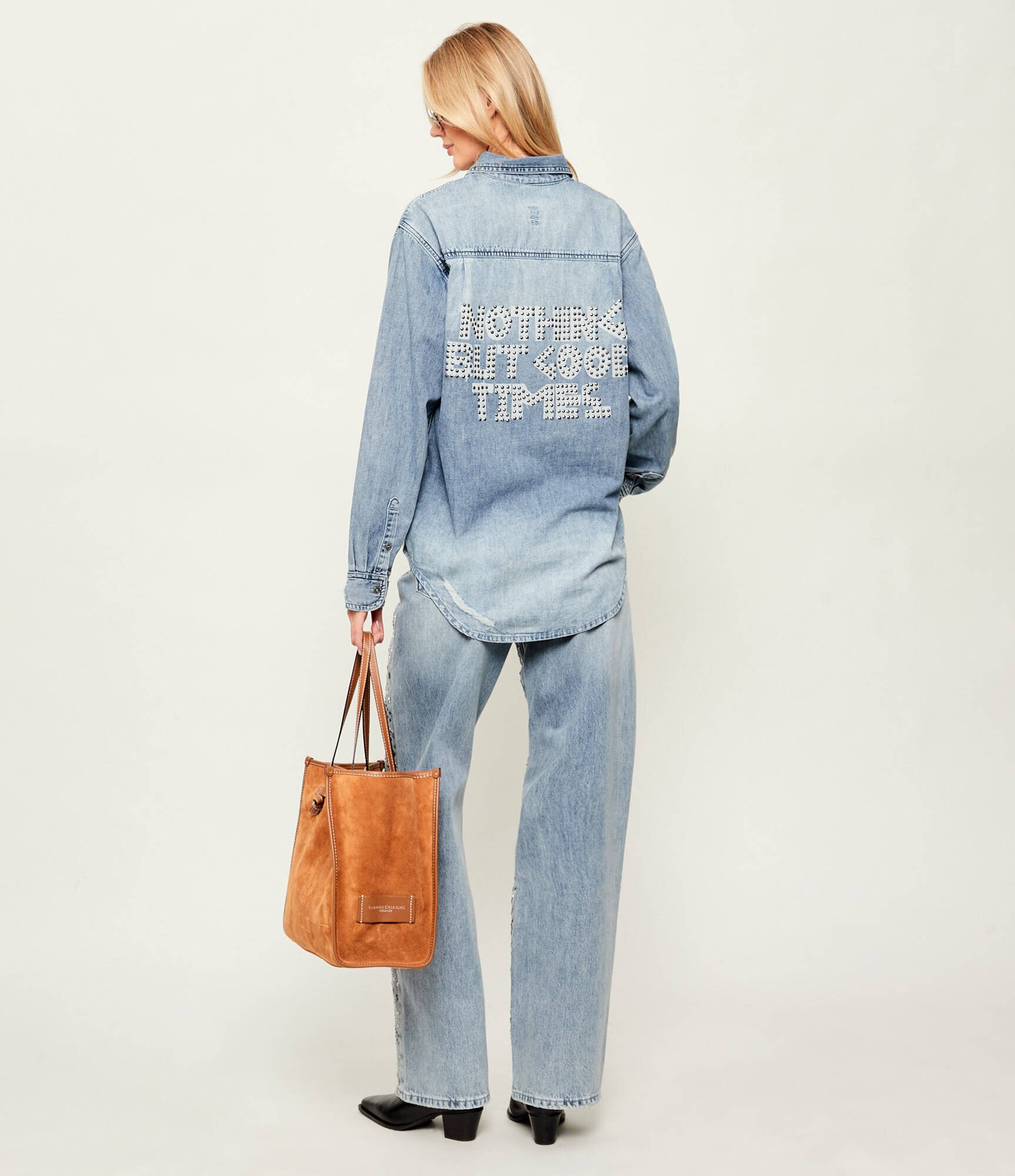One Teaspoon De blugi cămașă 25TH BIRTHDAY EVERYDAY | Oversize fit