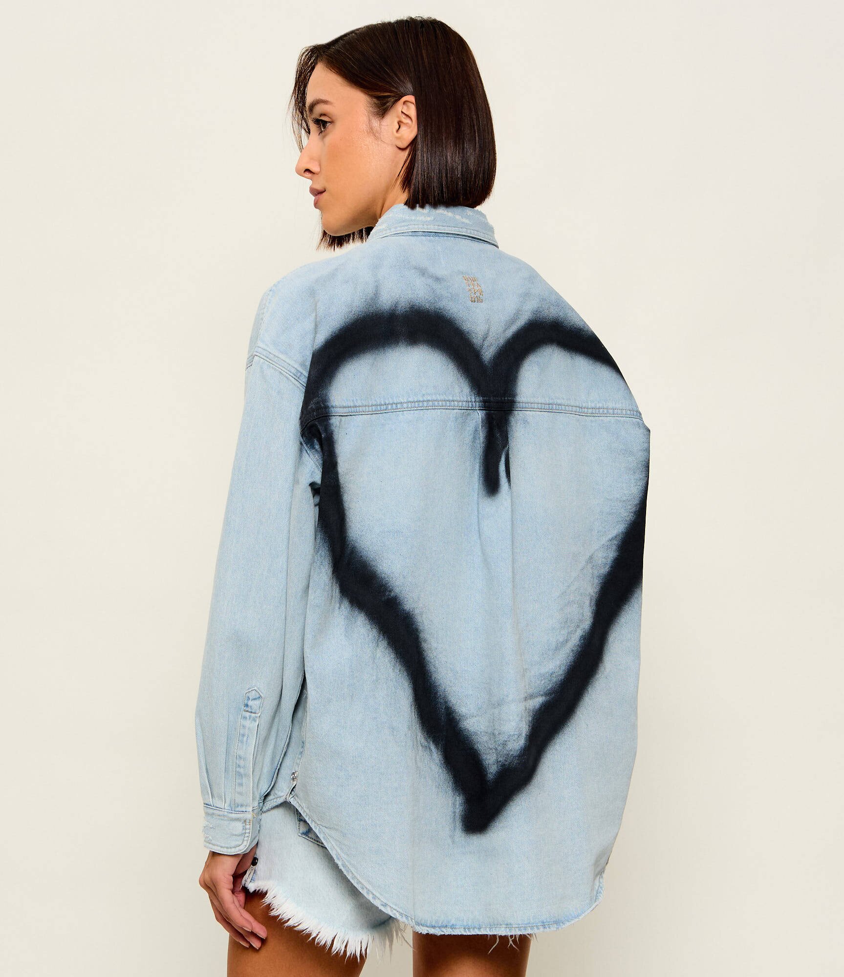 One Teaspoon De blugi cămașă Daydream Heart | Oversize fit