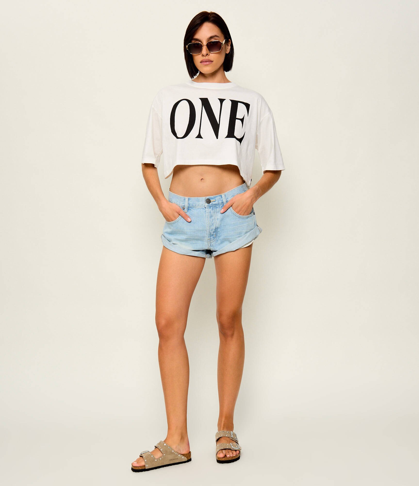 One Teaspoon De blugi pantaloni scurți Bandits | Loose fit | low waist