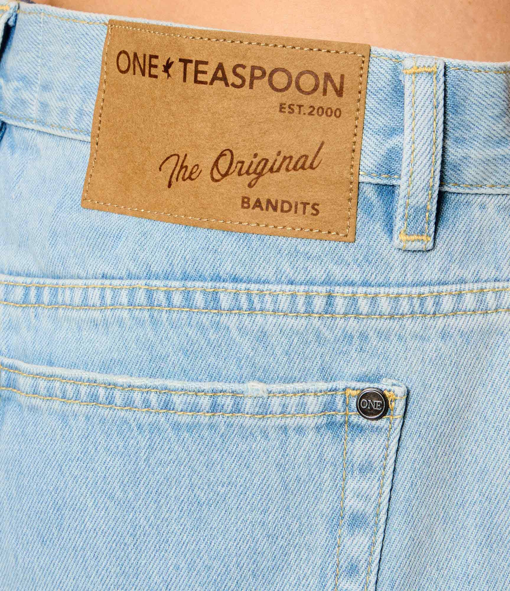 One Teaspoon De blugi pantaloni scurți Bandits | Loose fit | low waist