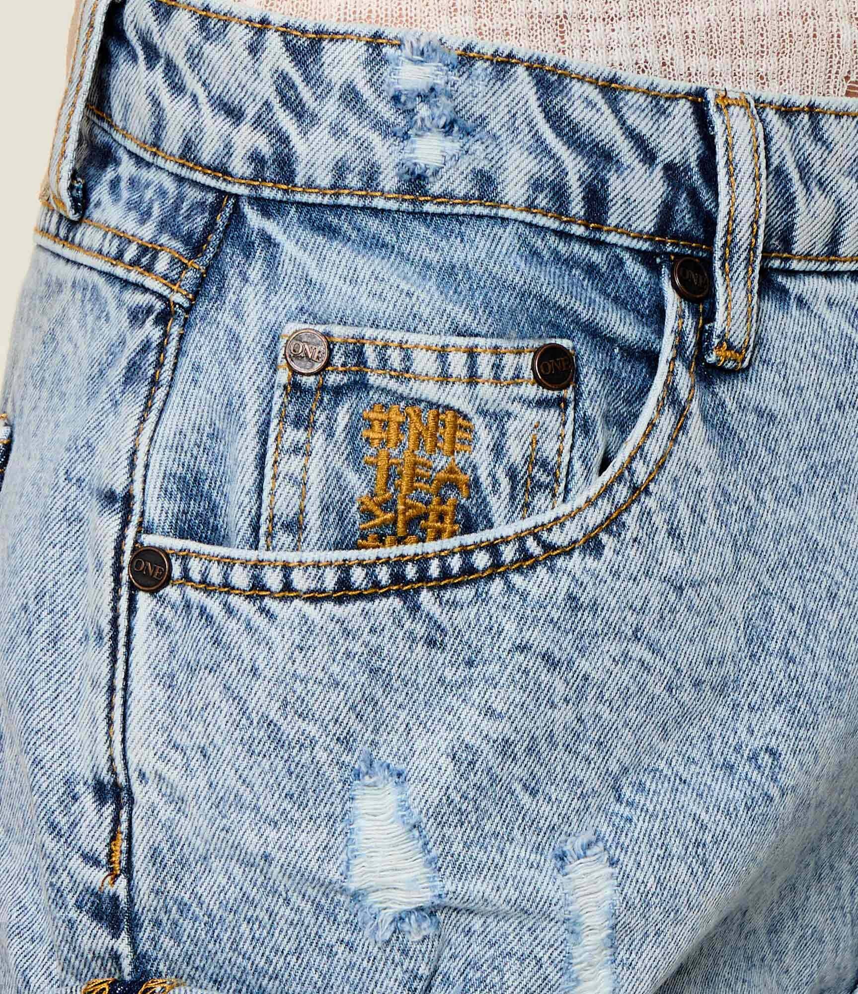 One Teaspoon De blugi pantaloni scurți Bandits | regular fit | low waist