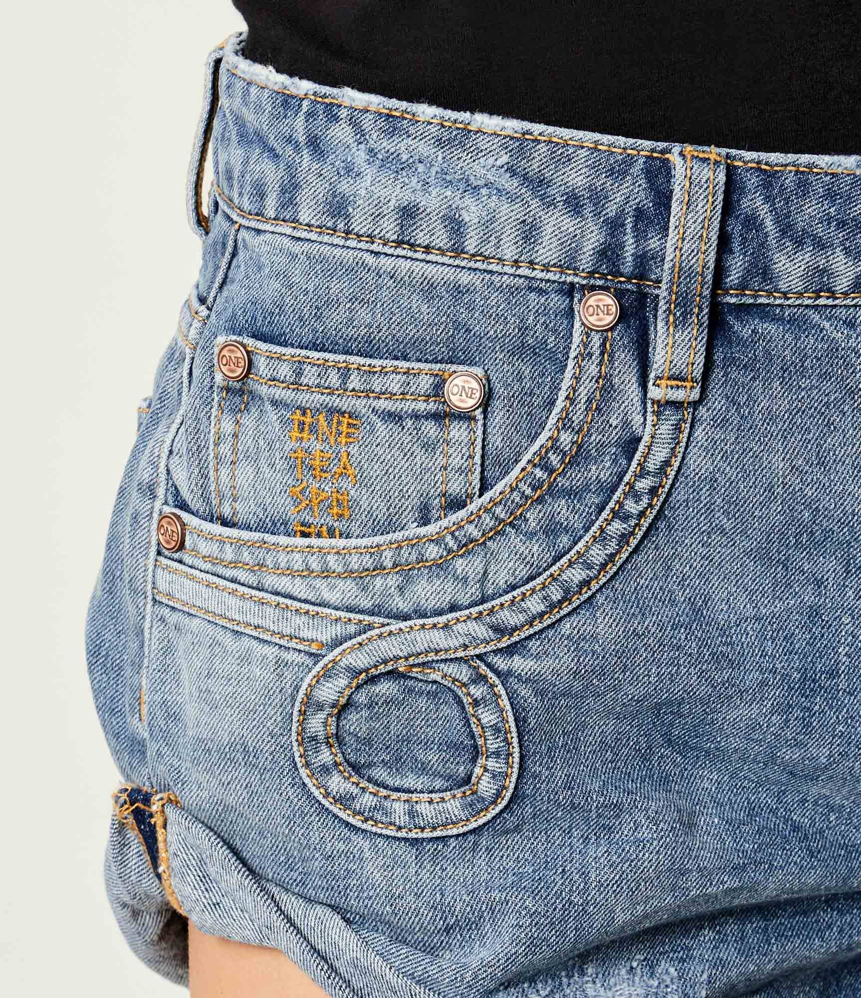 One Teaspoon De blugi pantaloni scurți BANDITS | Relaxed fit | low waist