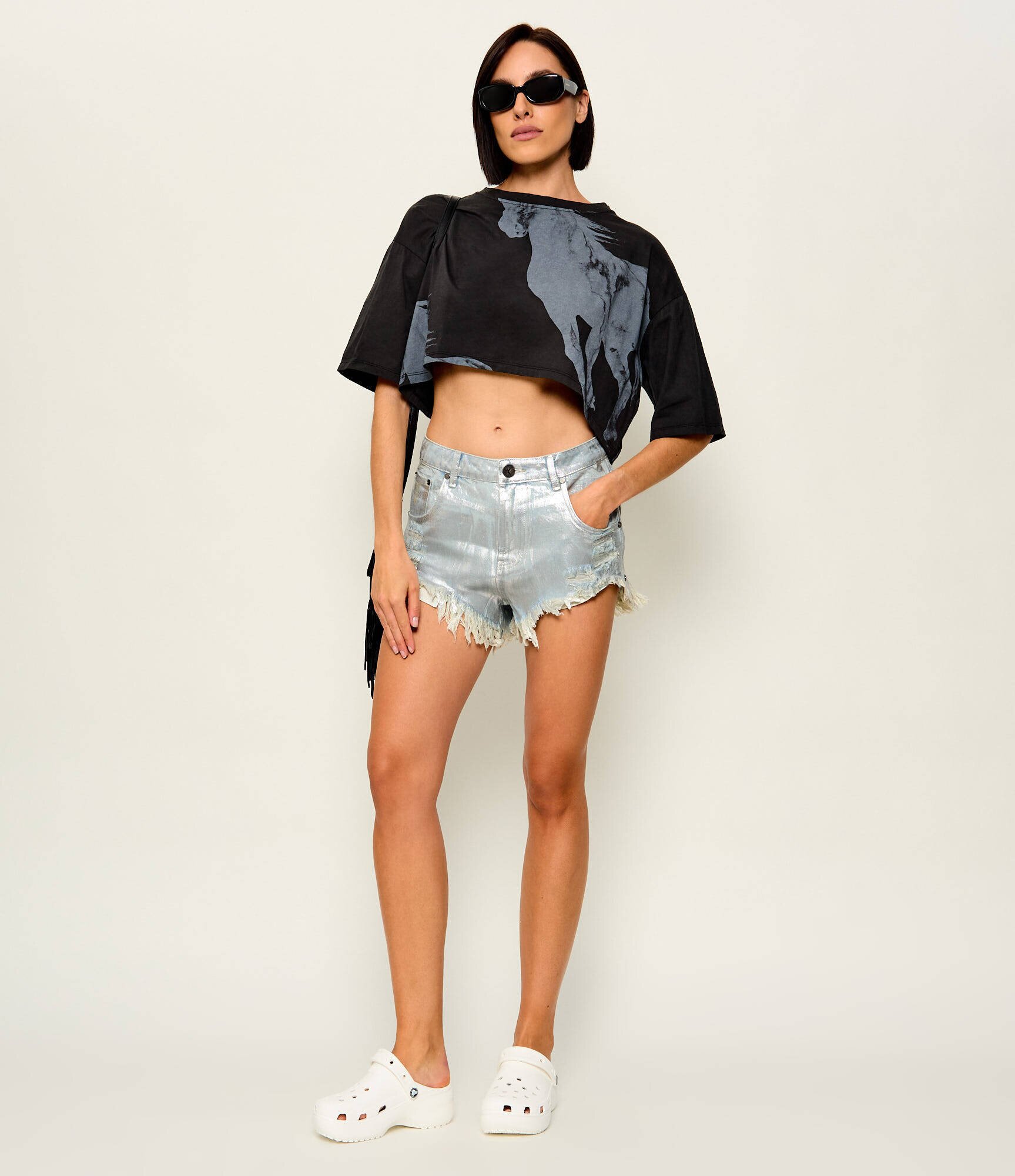 One Teaspoon De blugi pantaloni scurți Renegades | Loose fit | high waist