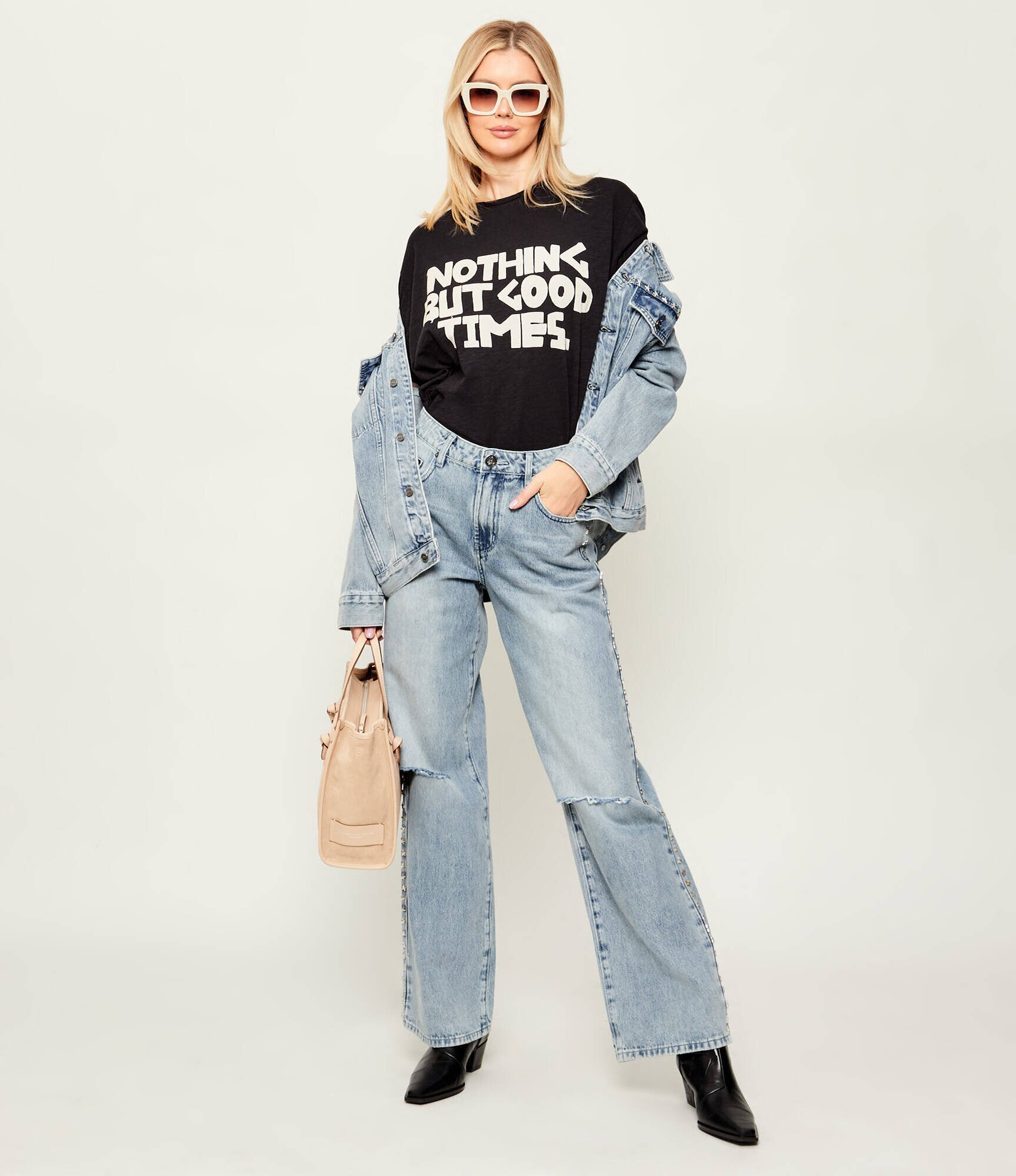 One Teaspoon Tricou GOOD TIMES | Relaxed fit