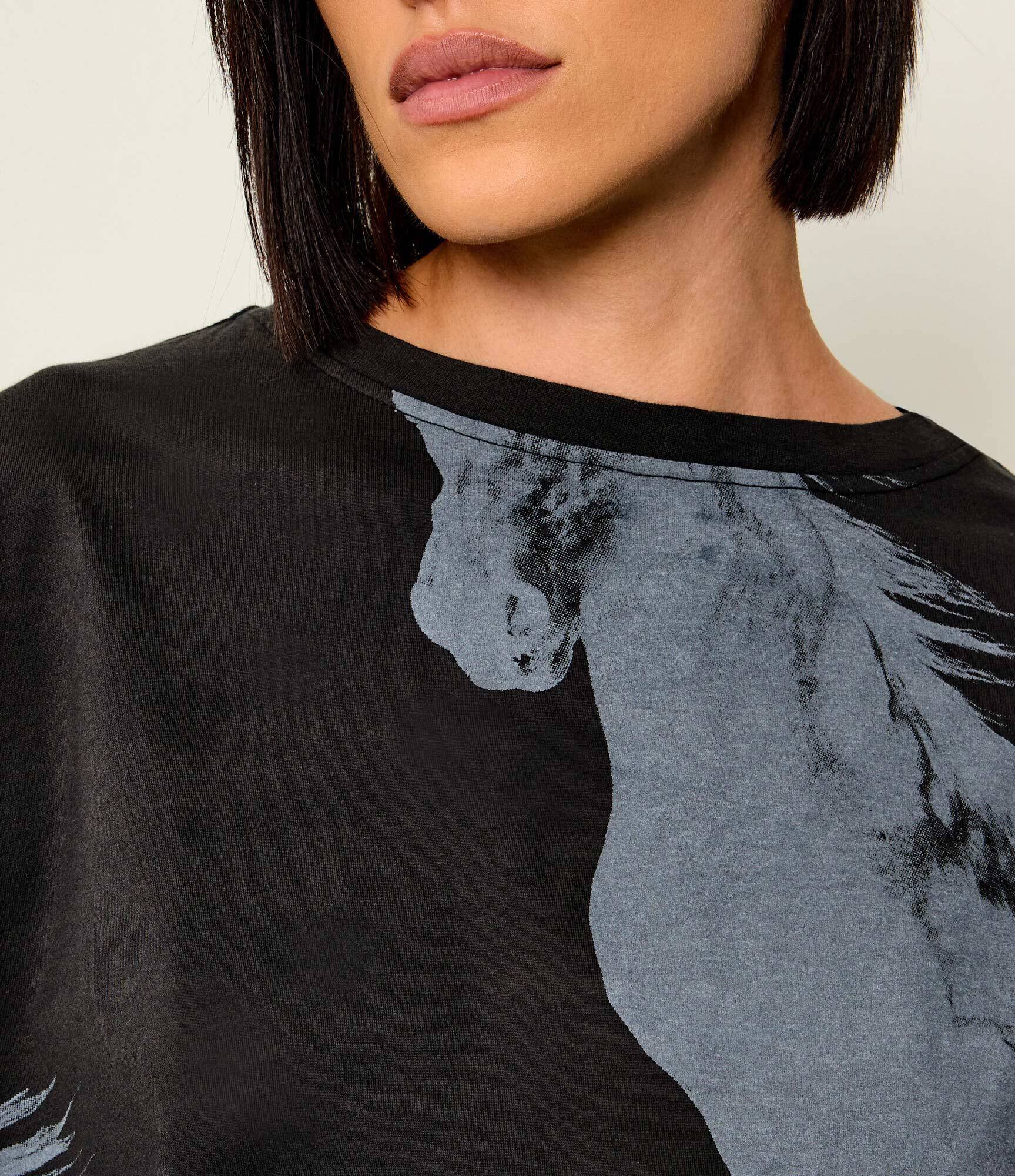 One Teaspoon Tricou Wild Horses | Cropped Fit