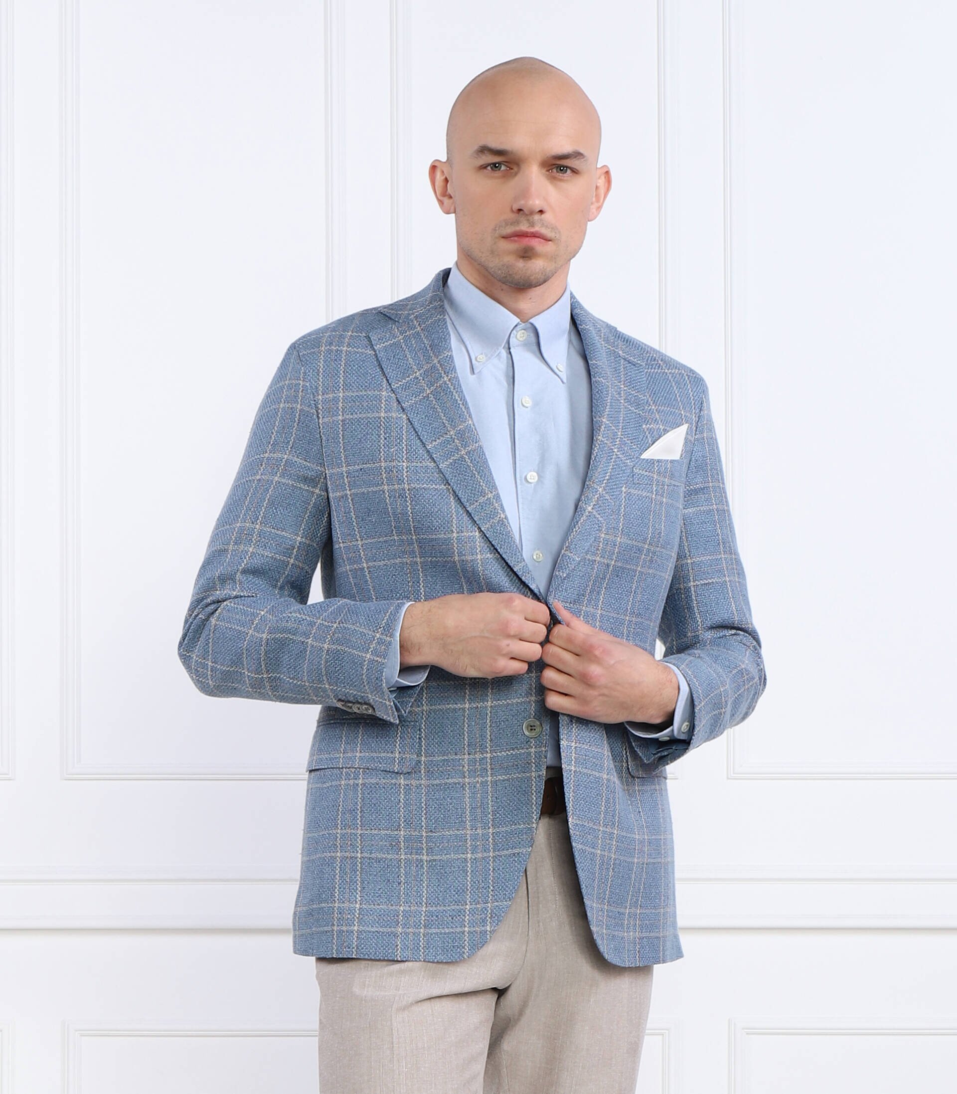 Oscar Jacobson De in sacou Fogerty Blazer | Slim Fit cu adaos de mătase