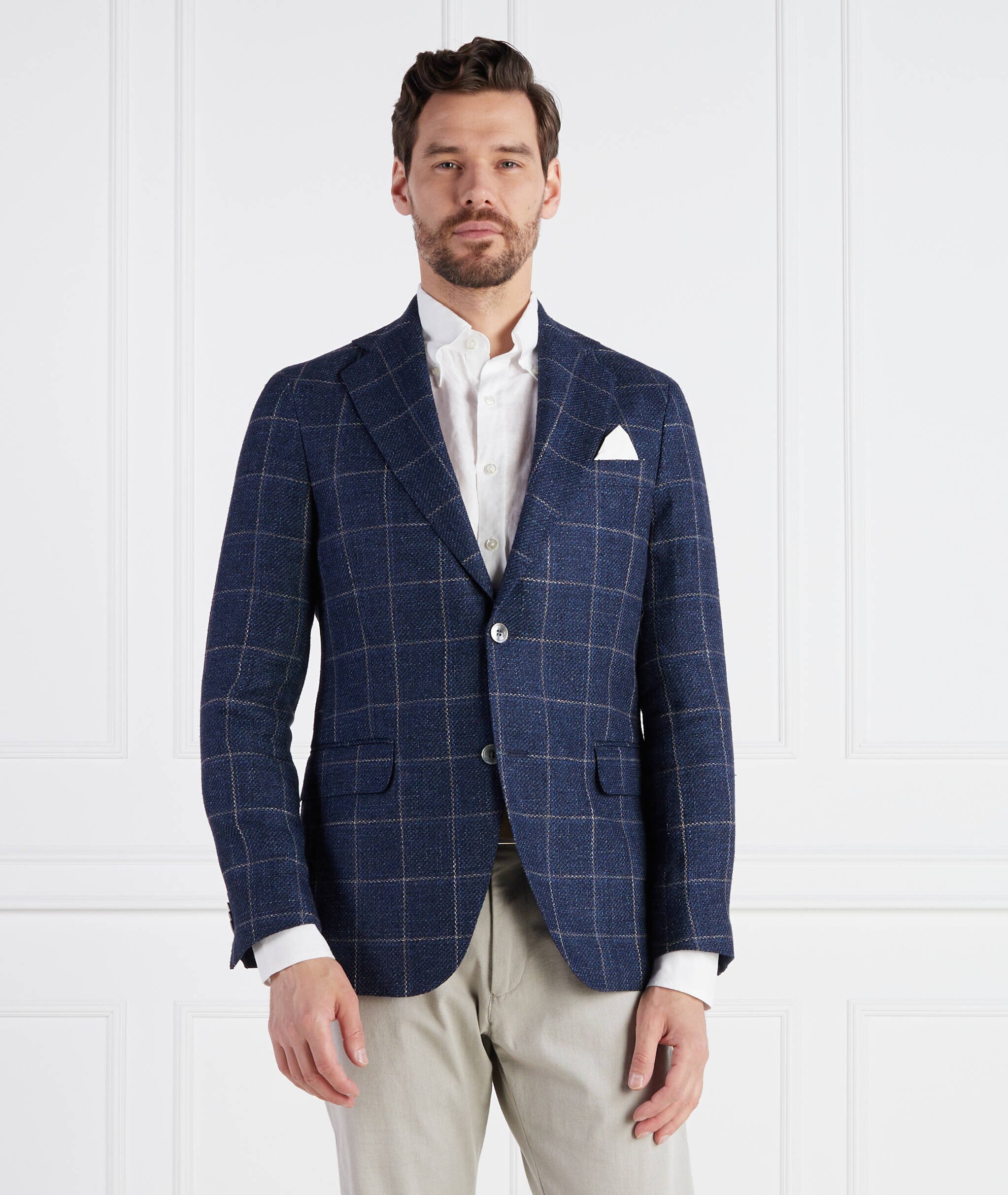 Oscar Jacobson De in sacou | Regular Fit cu adaos de mătase