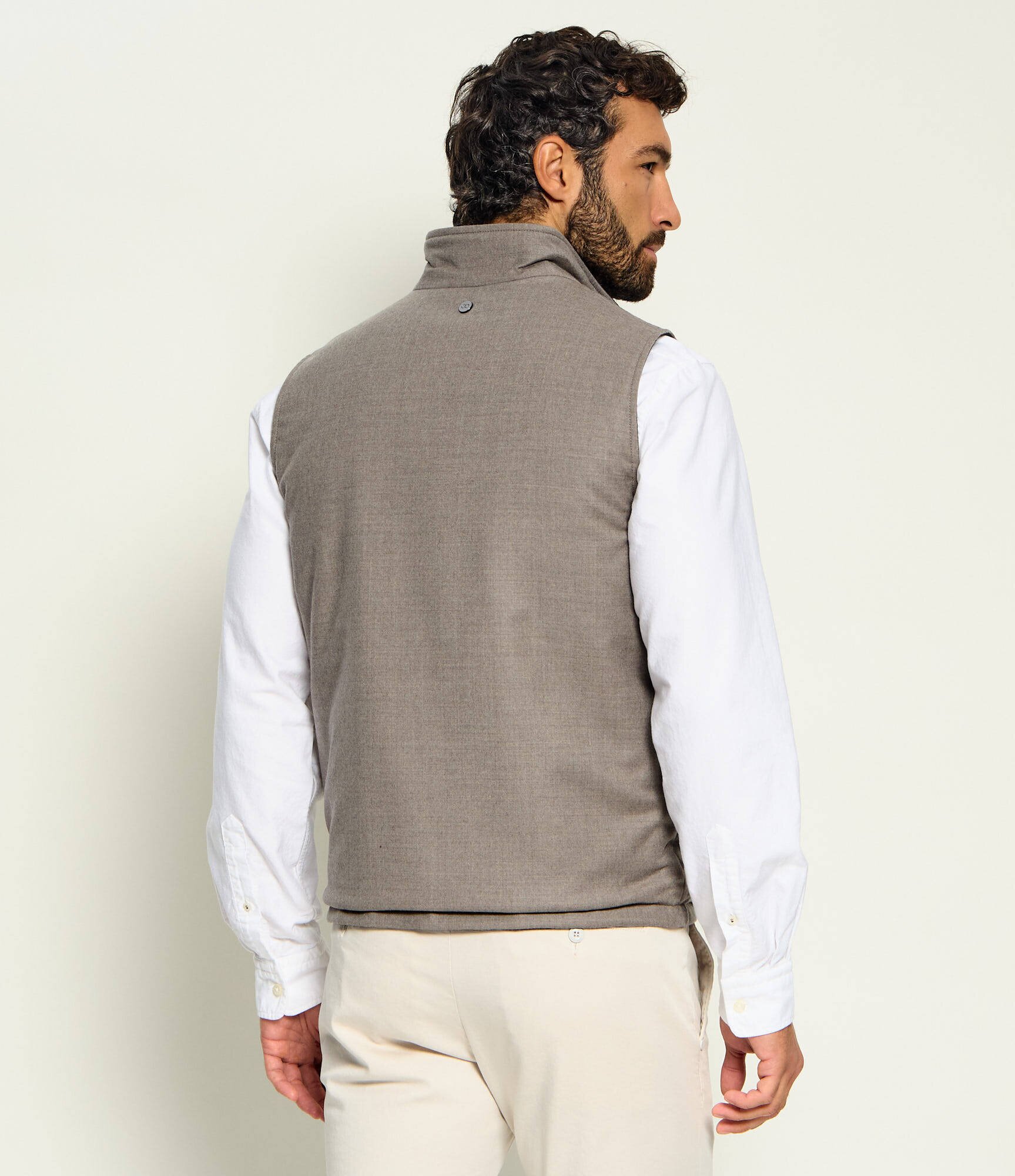 Oscar Jacobson De lână cu două fețe vestă | regular fit