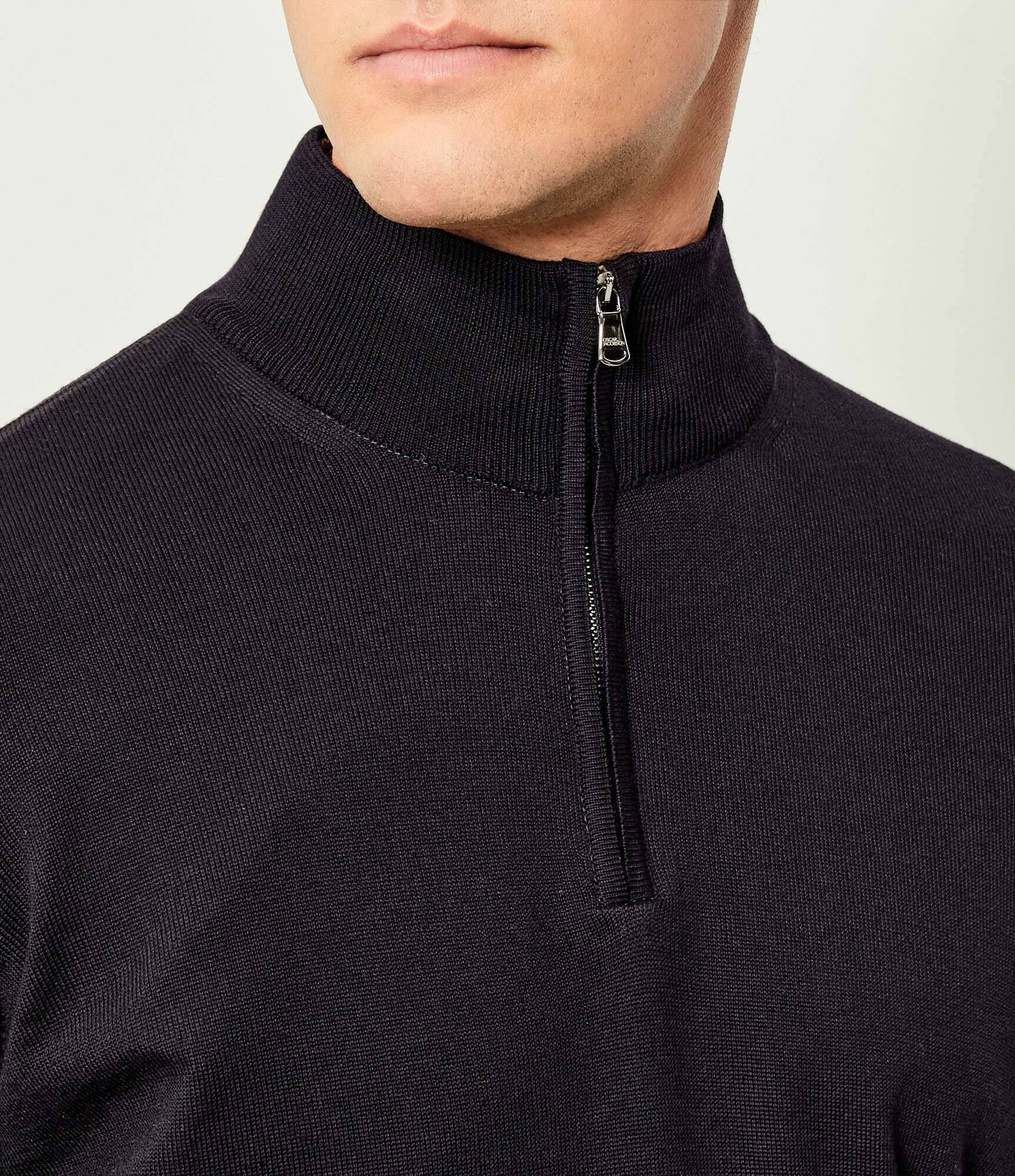 Oscar Jacobson De lână pulover Marlon Half zip | regular fit