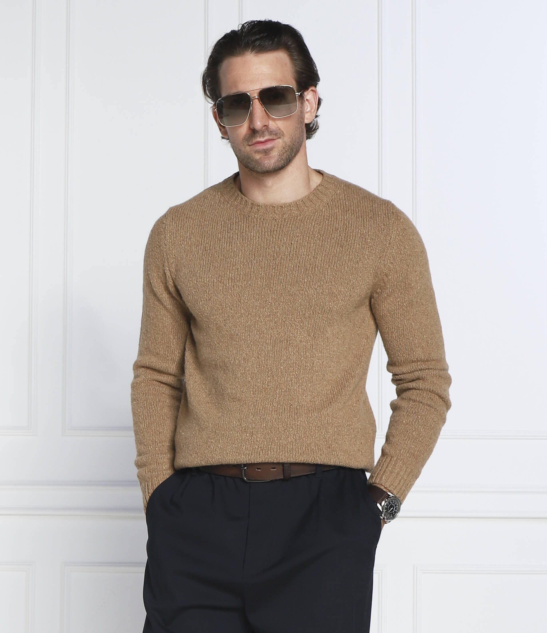 Oscar Jacobson de lână pulover valter | regular fit