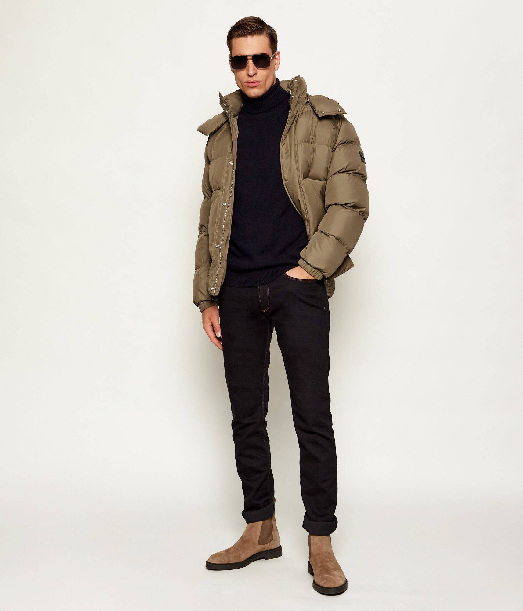 Oscar Jacobson Maletă Salim Rollneck | Regular Fit cu adaos de lână și cașmir