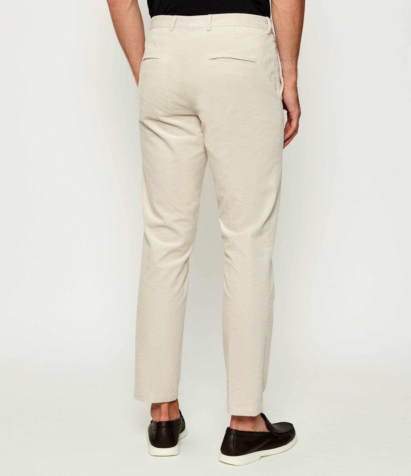 Oscar Jacobson Pantaloni Denz | Slim Fit | catifea reiată