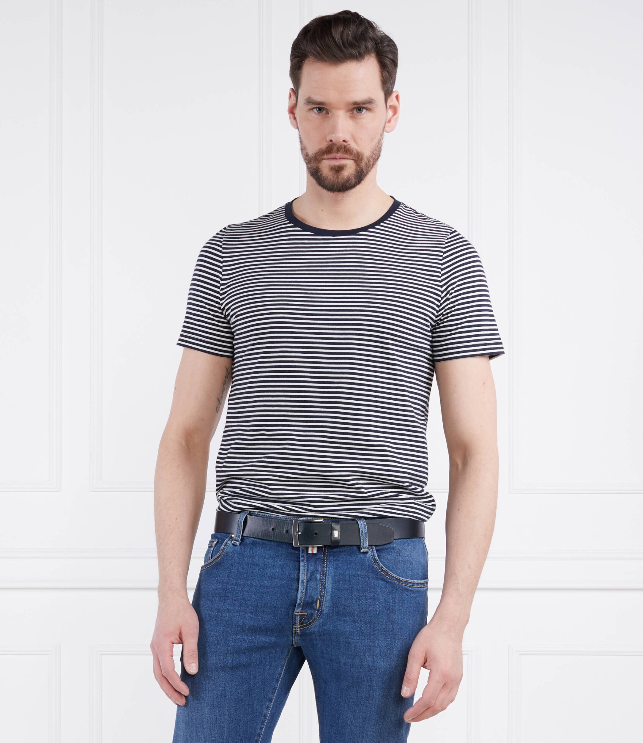 Oscar Jacobson Tricou Kyran Striped | Regular Fit
