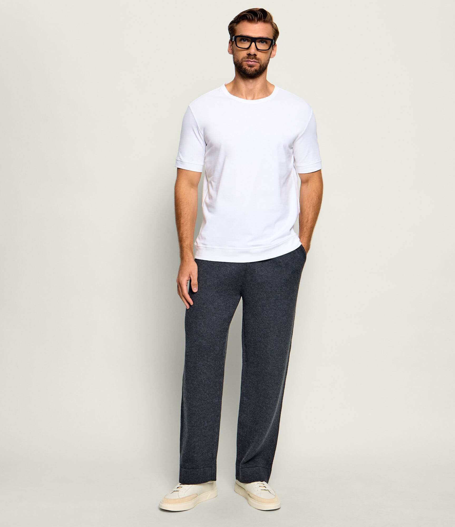 PAOLO PECORA Pantaloni | Relaxed fit cu adaos de lână