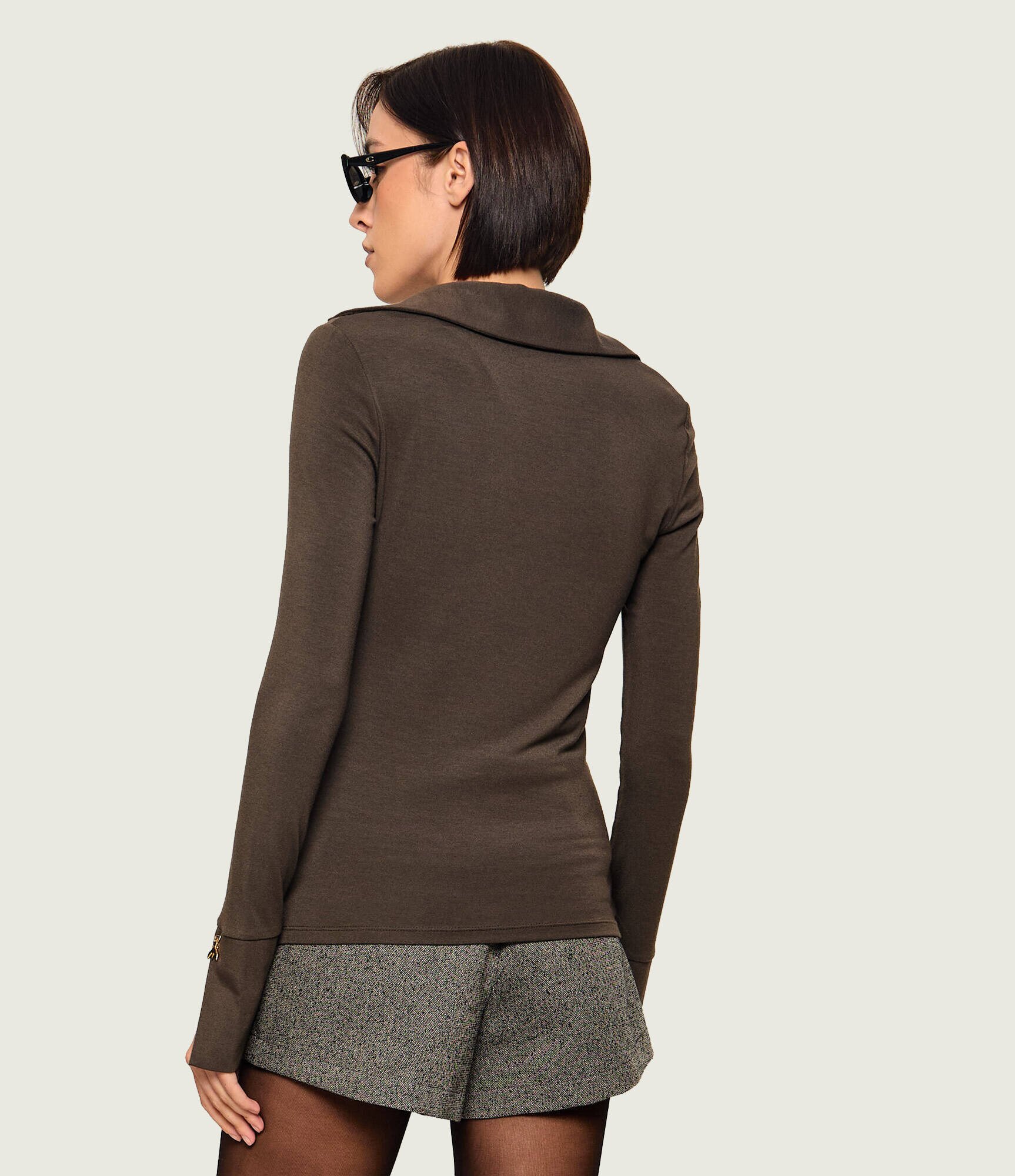Patrizia Pepe Bluză | Slim Fit cu adaos de lână