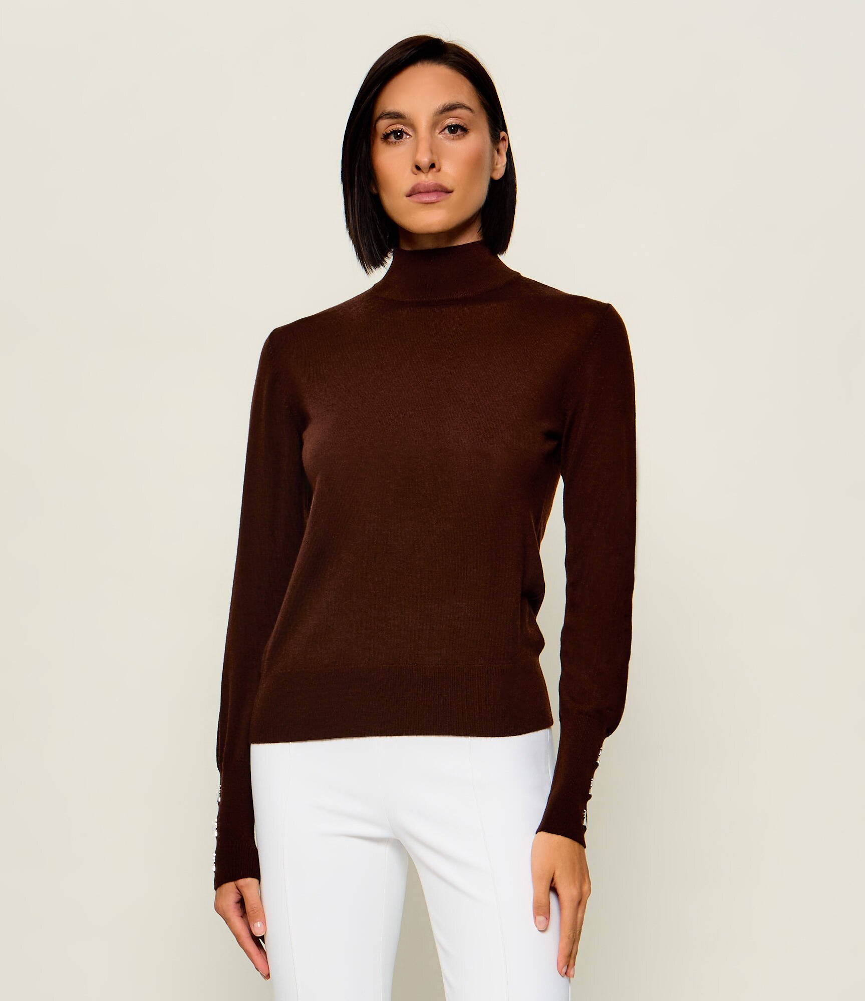Patrizia Pepe De lână guler înalt | Slim Fit