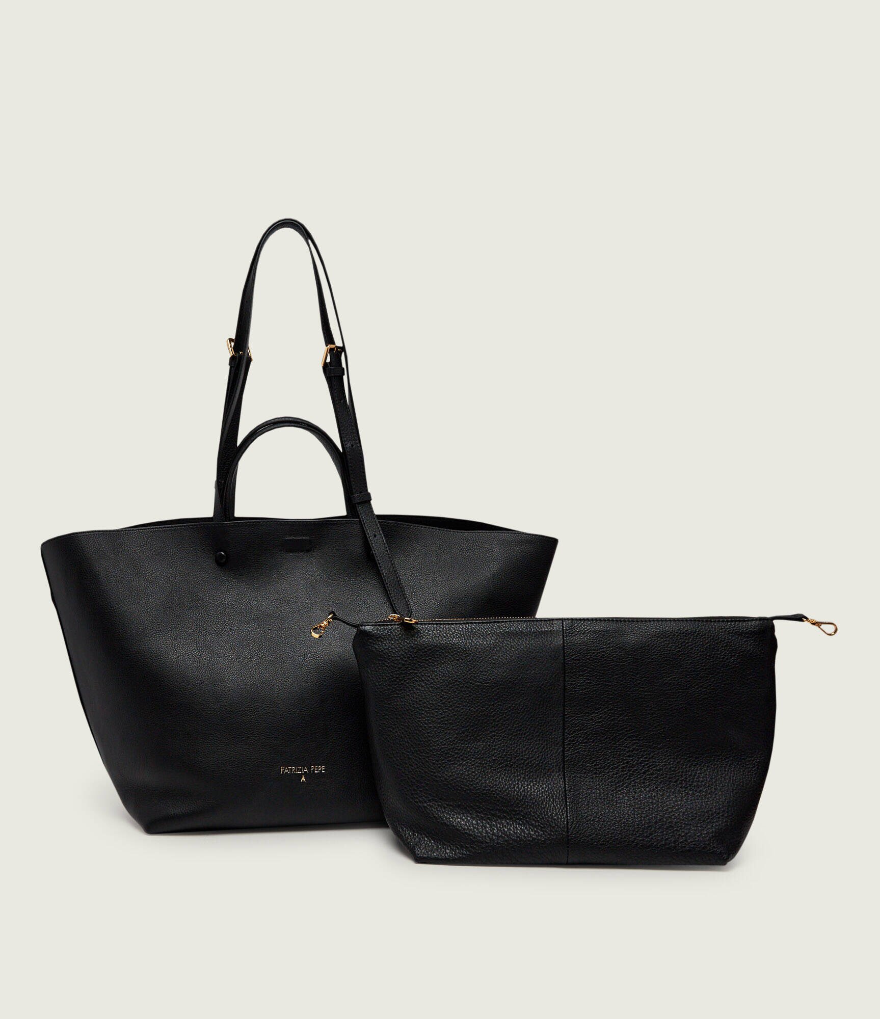Patrizia Pepe De piele geantă shopper + borsetă Complete