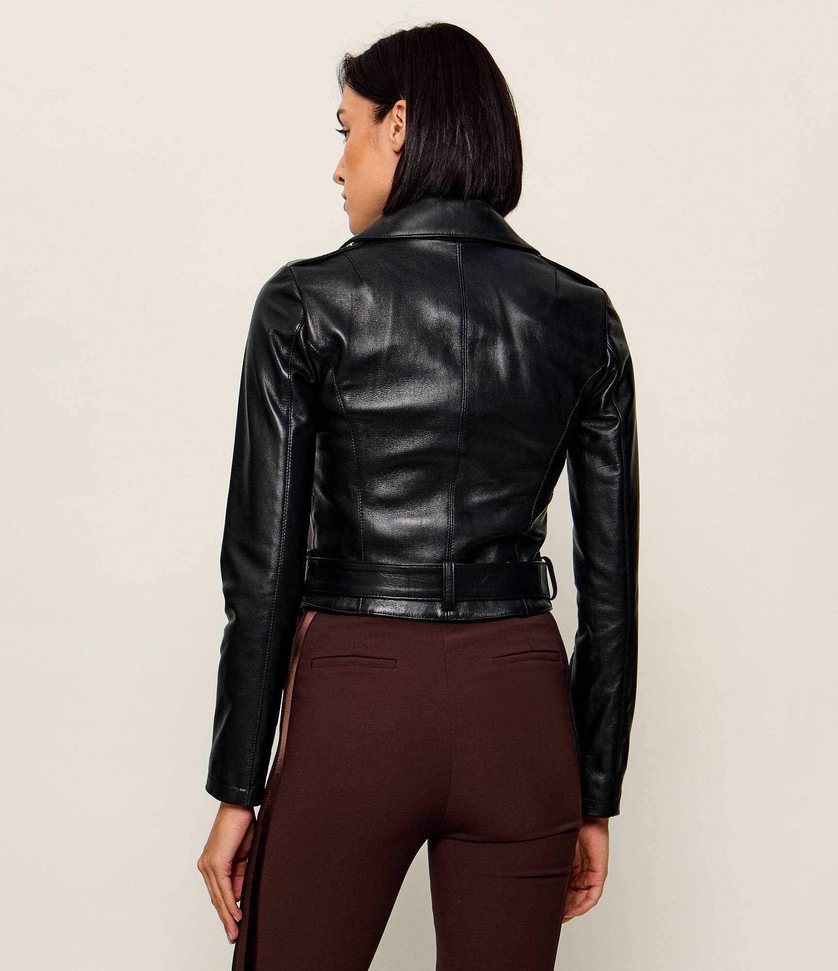 Patrizia Pepe Geacă de piele | Cropped Fit