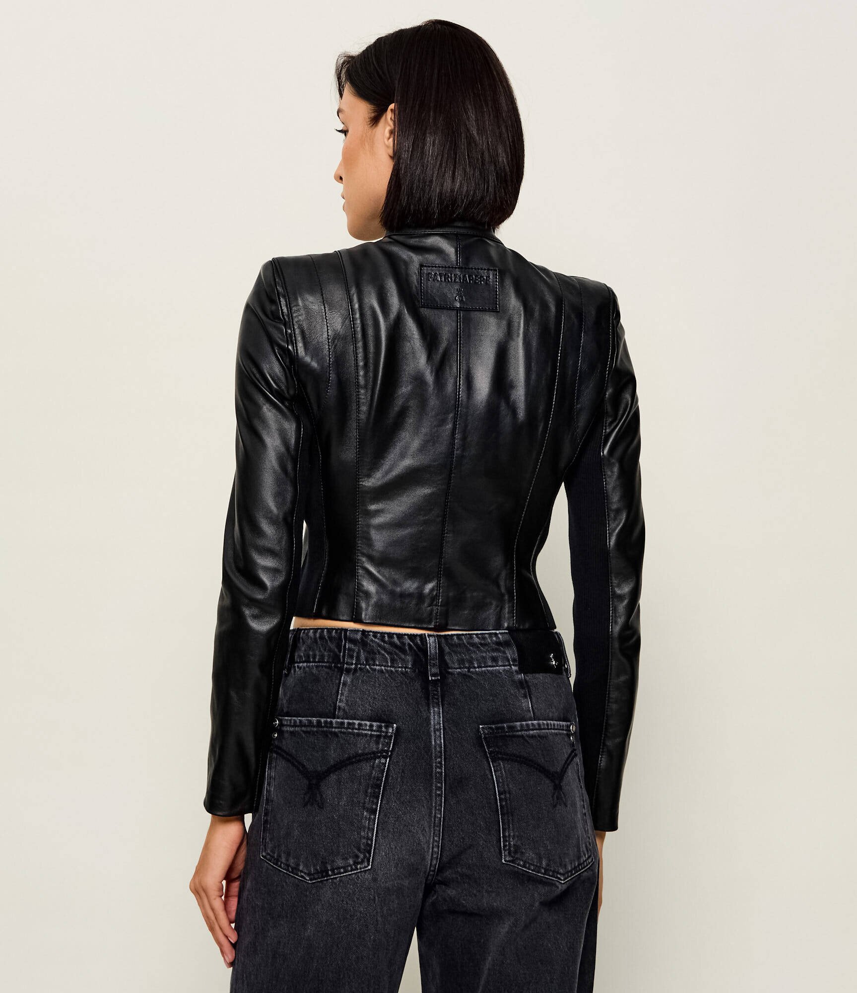 Patrizia Pepe Geacă de piele | Cropped Fit