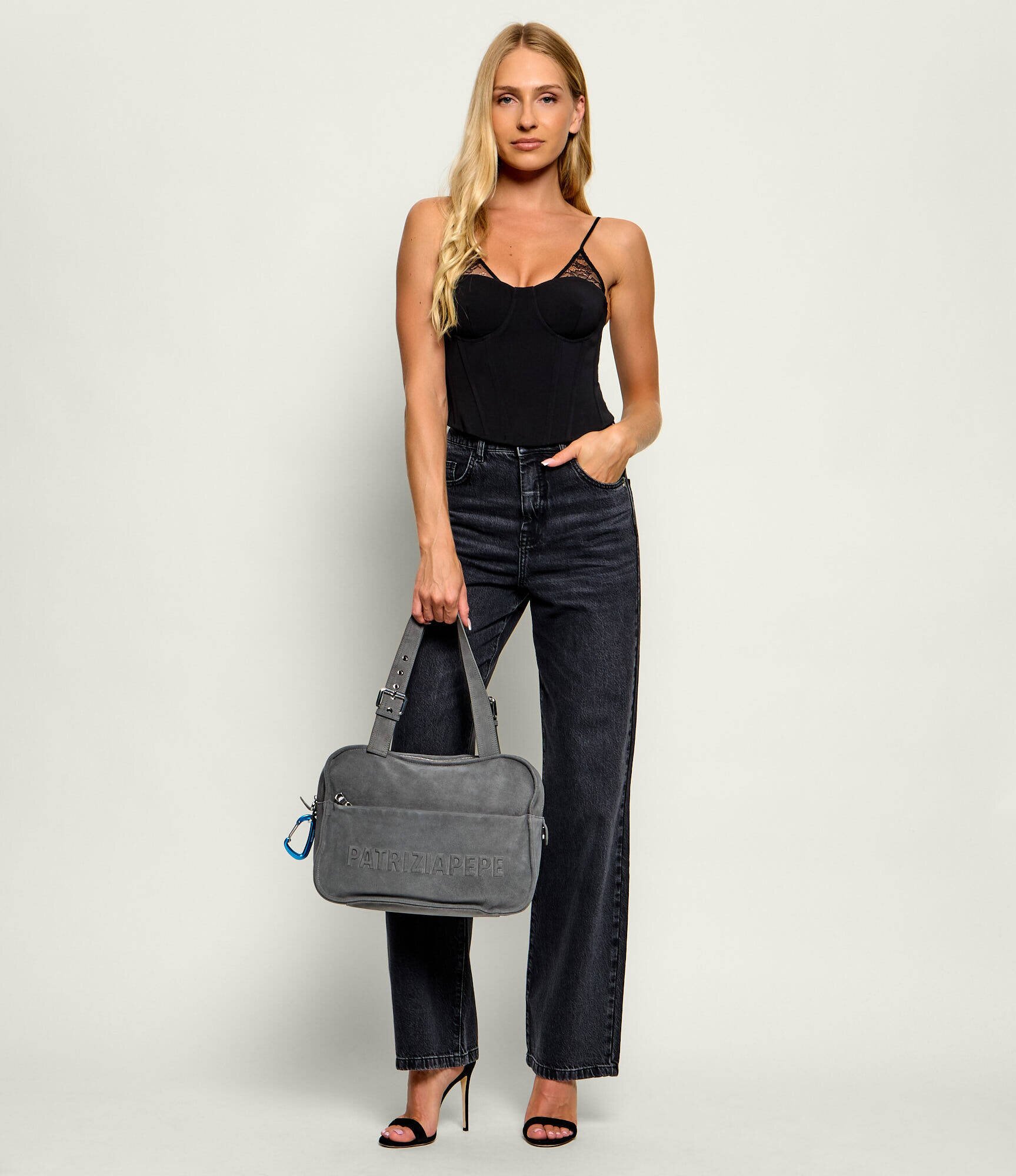 Patrizia Pepe Geantă shopper | piele întoarsă