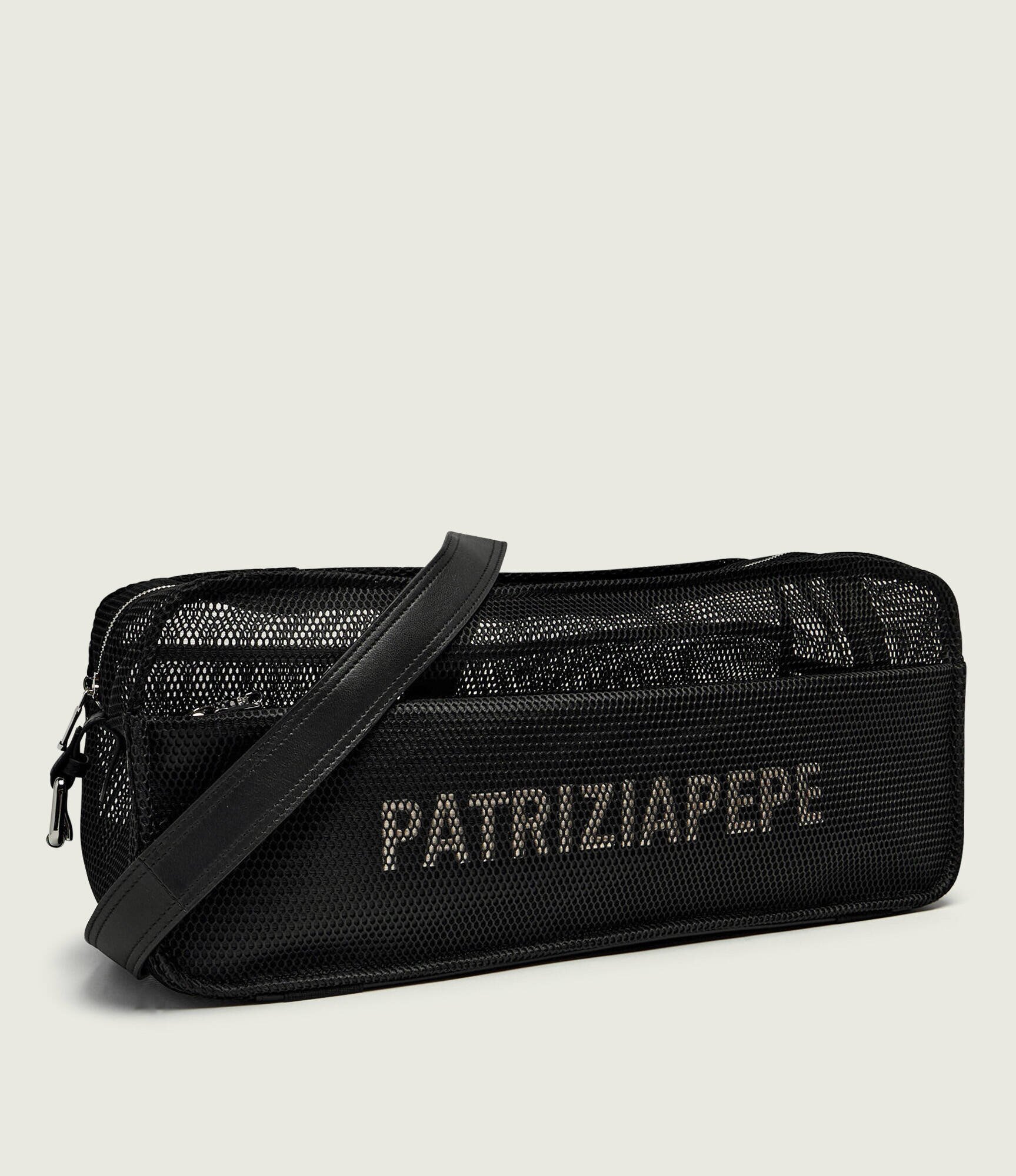 Patrizia Pepe Geantă sport cu adaos de piele