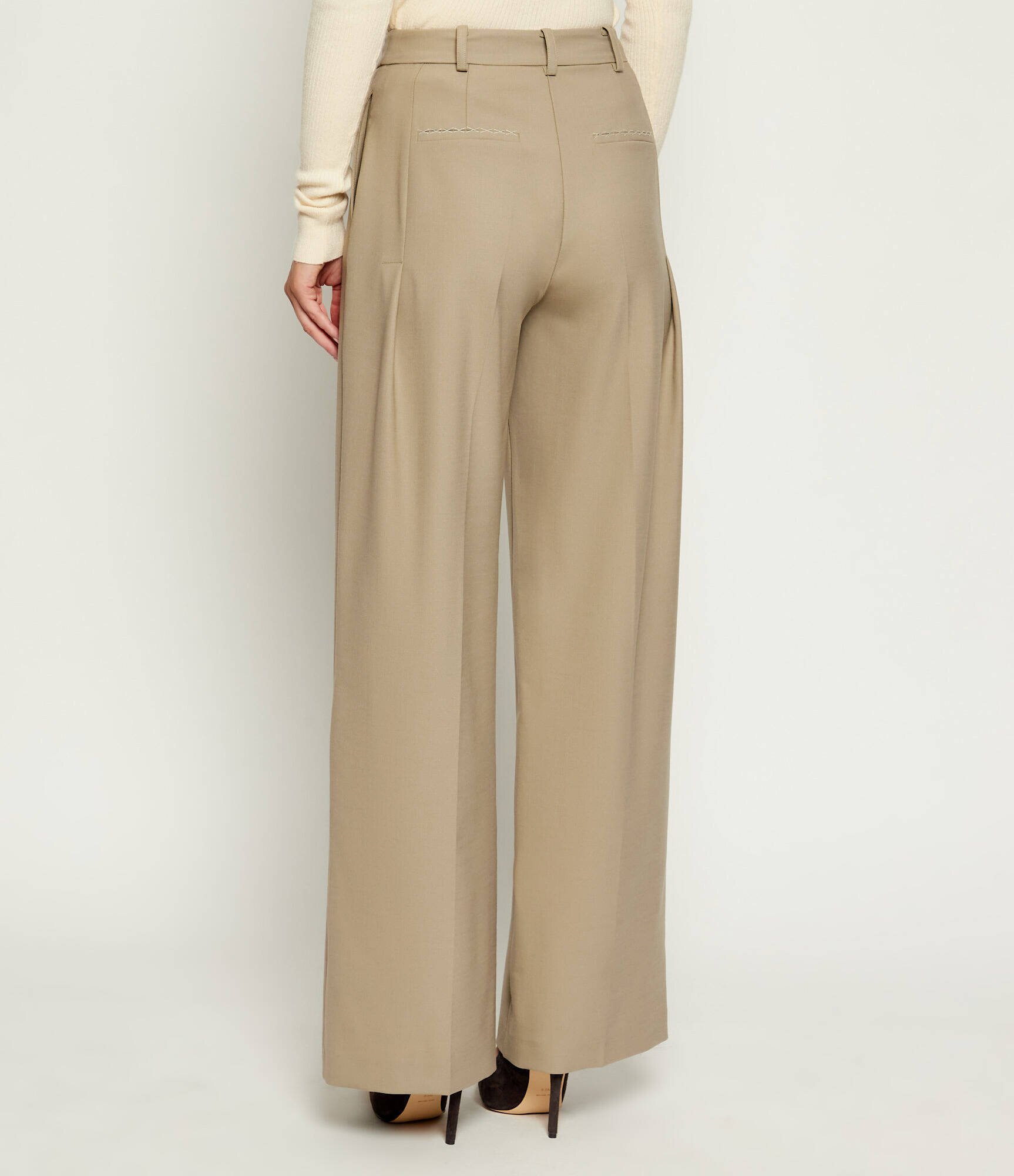 Patrizia Pepe Pantaloni | Loose fit cu adaos de lână