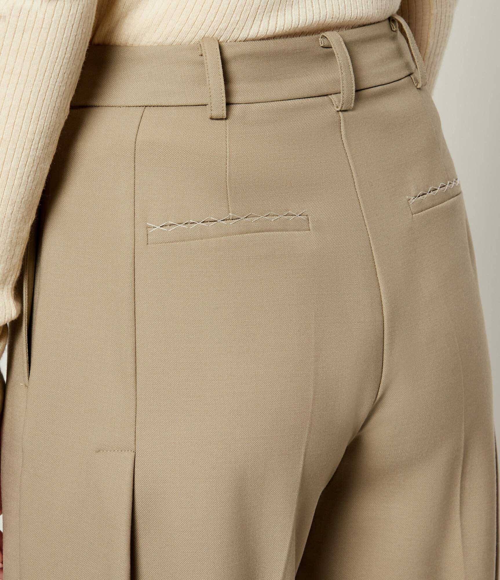 Patrizia Pepe Pantaloni | Loose fit cu adaos de lână