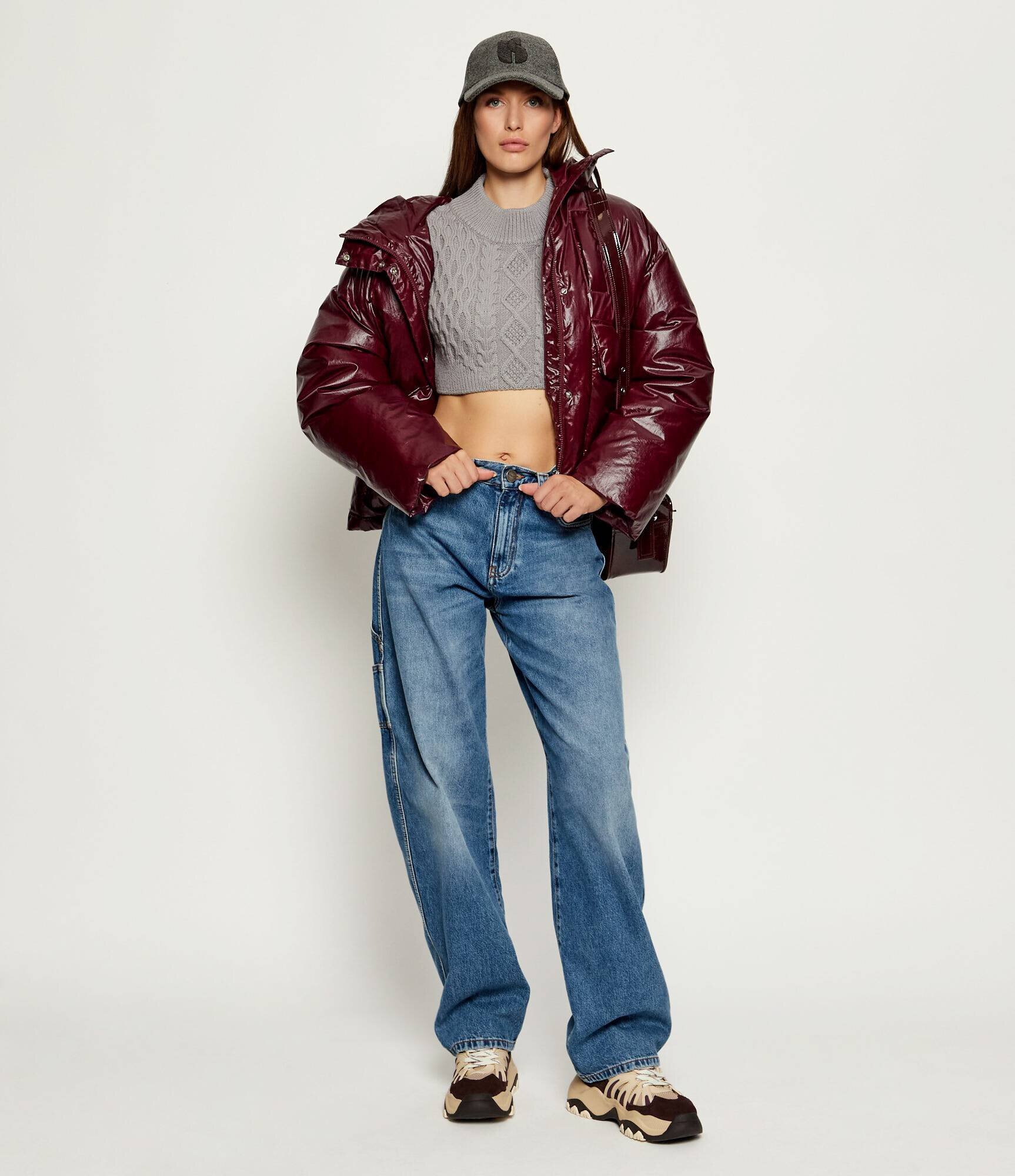 Patrizia Pepe Pulover | Cropped Fit cu adaos de lână