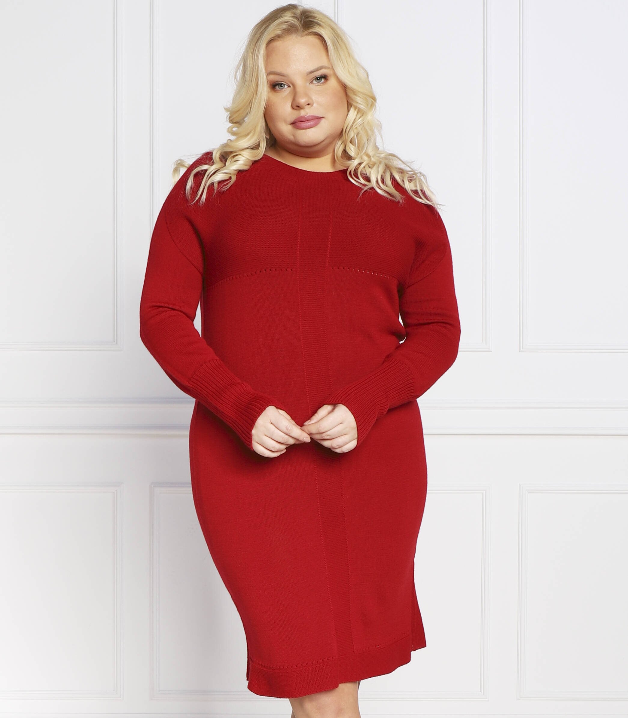 Persona by Marina Rinaldi Rochie GENESI plus size cu adaos de lână