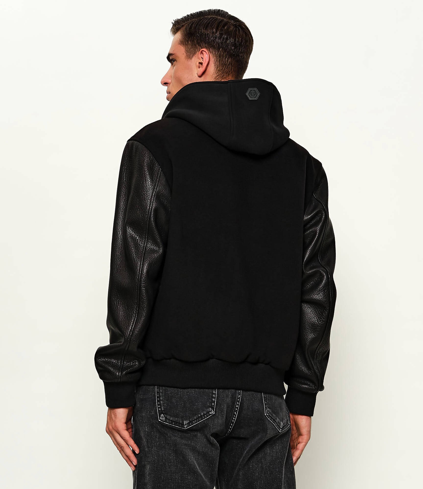 Philipp Plein Geacă bomber | regular fit cu adaos de piele