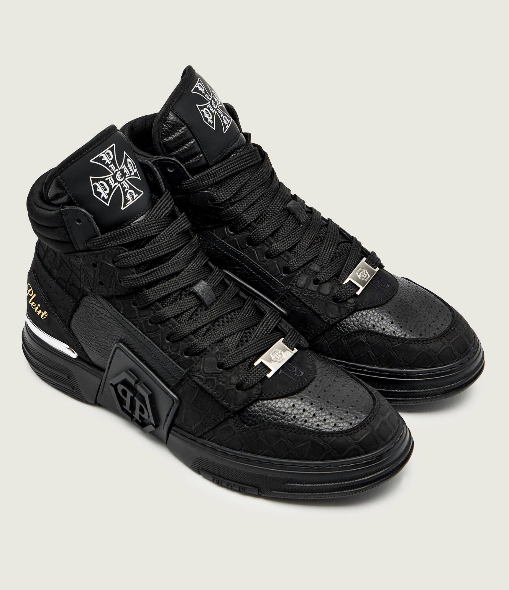 Philipp Plein Teniși din piele Nubuck Mid top Phantom