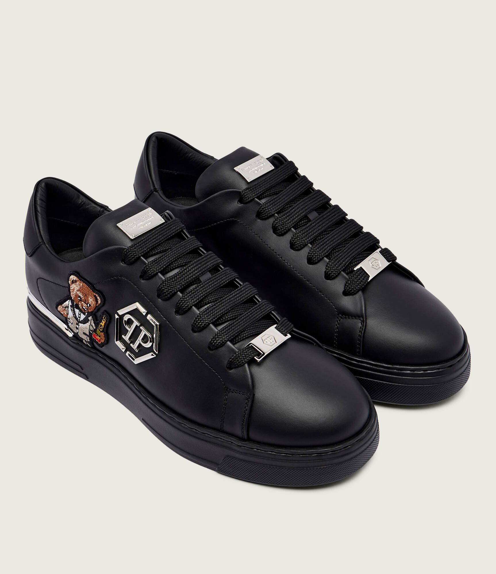 Philipp Plein Teniși din piele Teddy Waiter