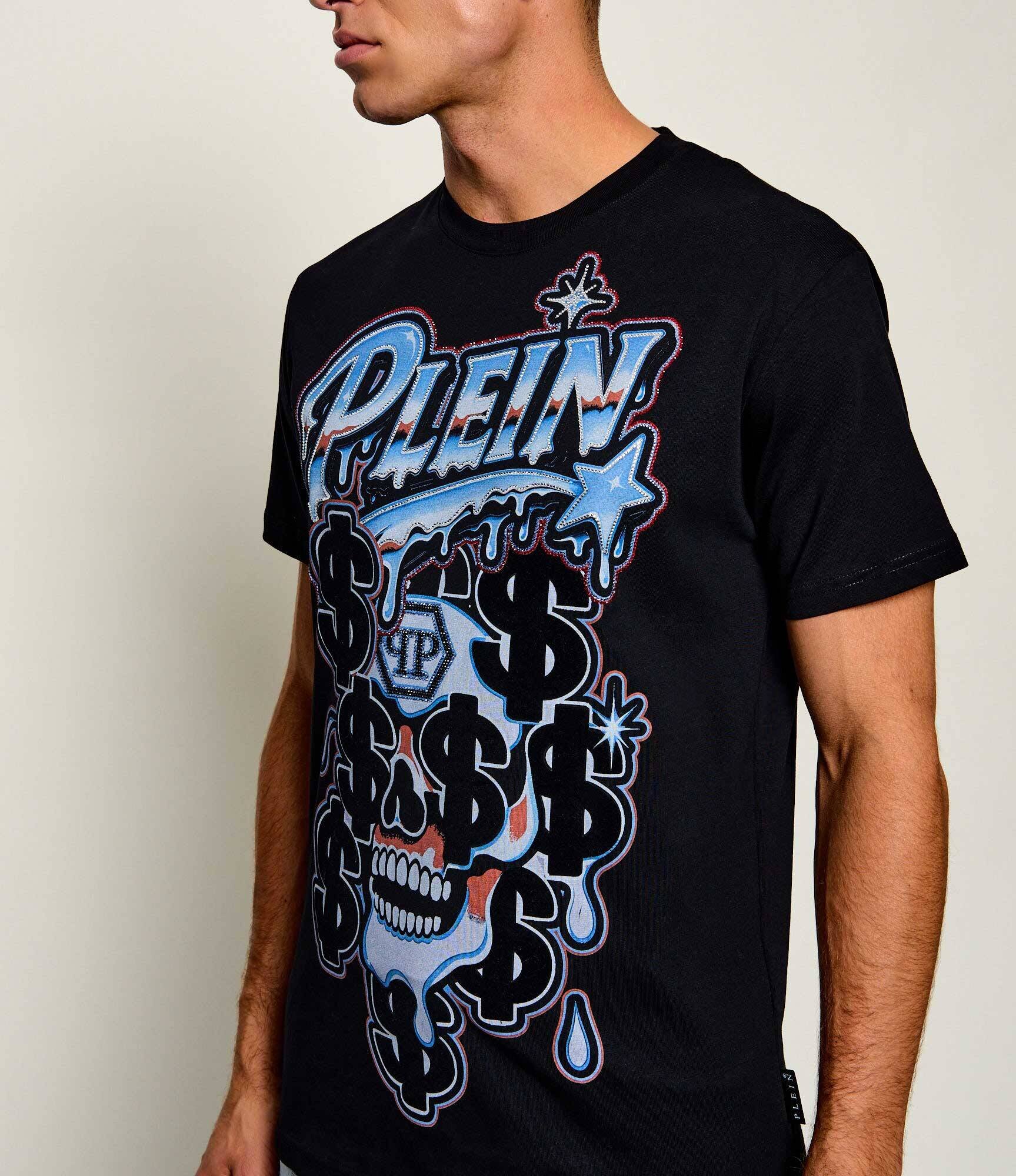 Philipp Plein Tricou Dollar Dripping Skull | regular fit