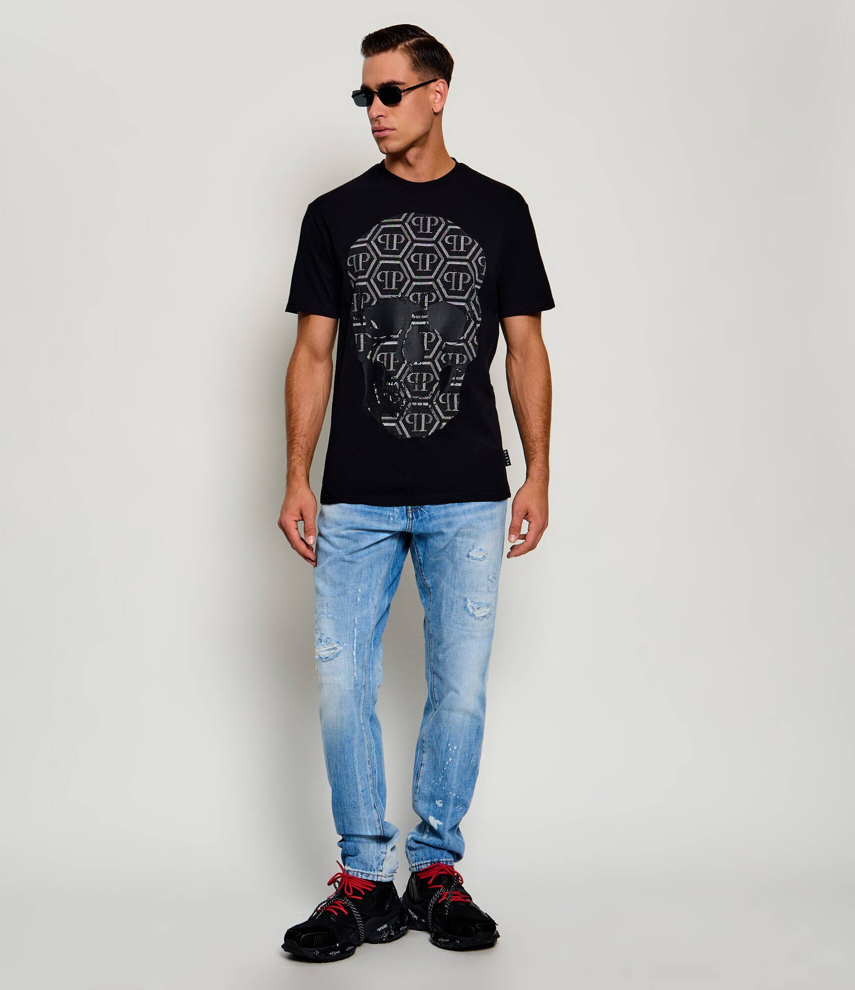 Philipp Plein Tricou Skull Monogram | regular fit