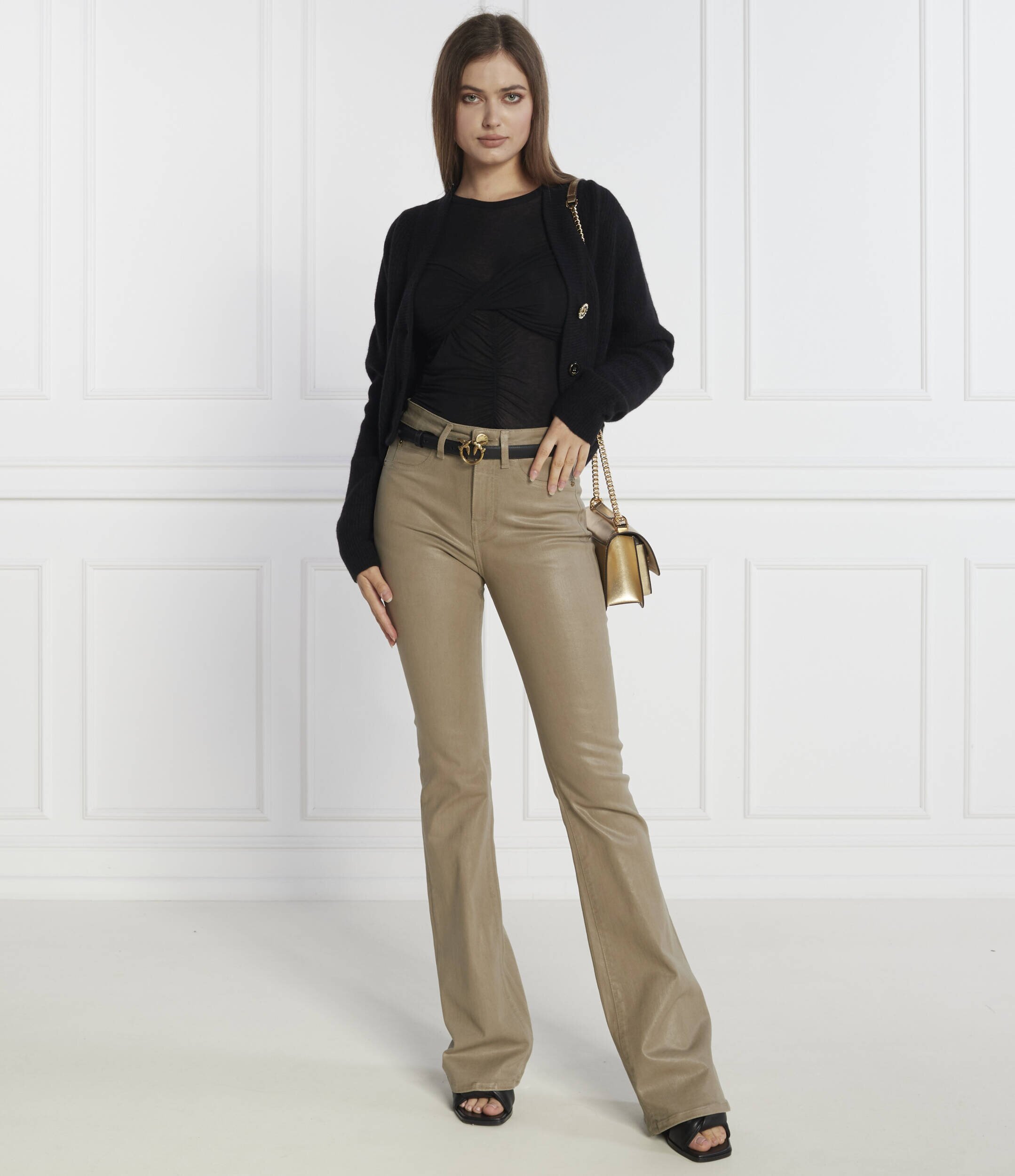 Pinko Bluză | Slim Fit cu adaos de cașmir