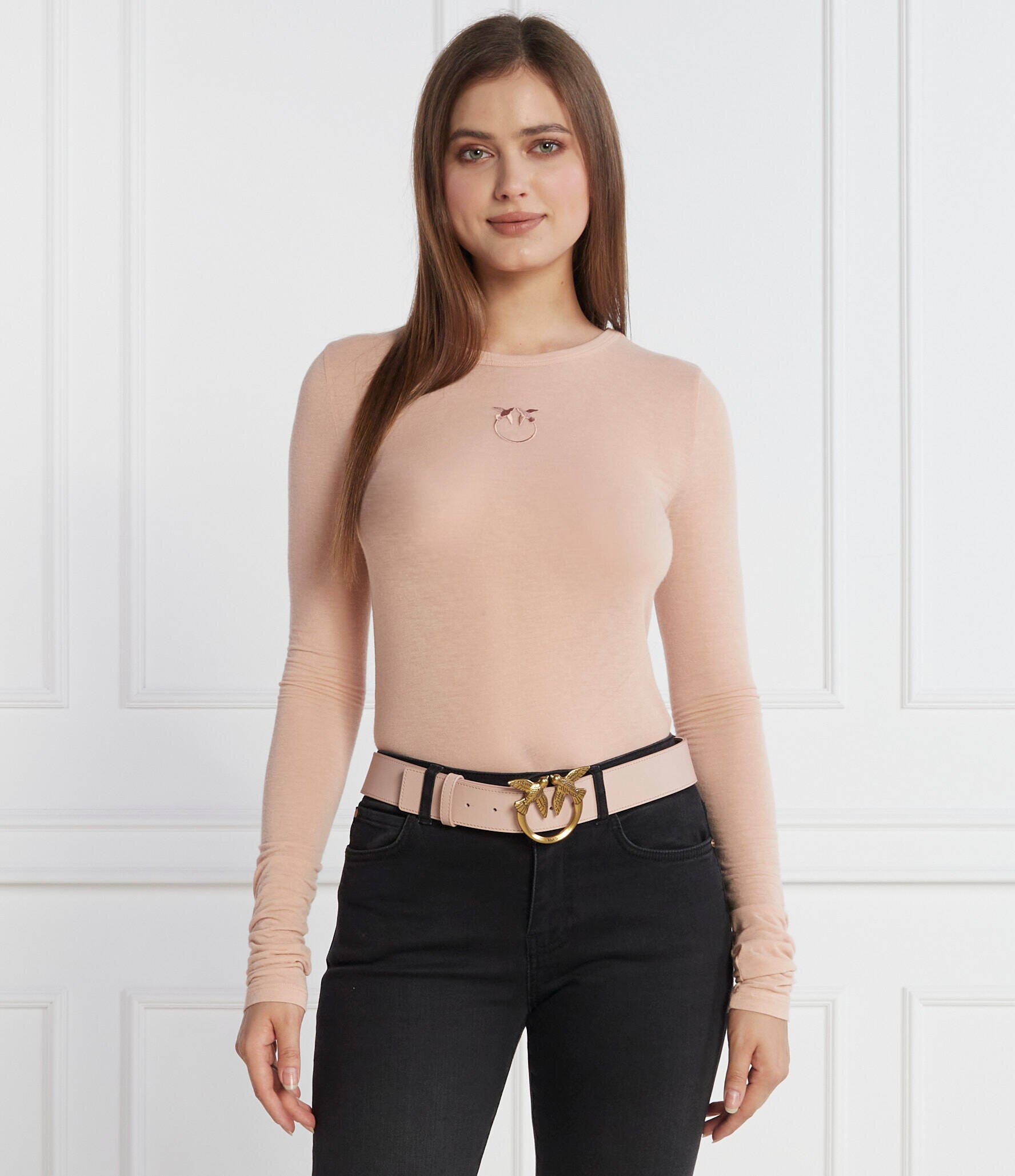 Pinko Bluză | Slim Fit cu adaos de cașmir