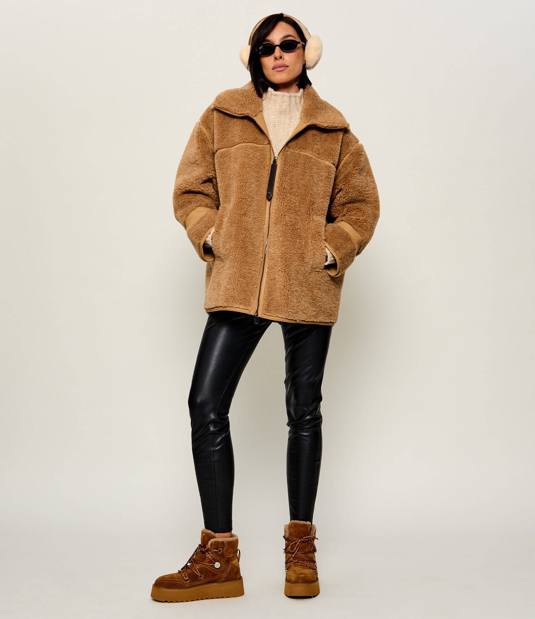 Pinko Bocanci Martina 01 | piele întoarsă | shearling