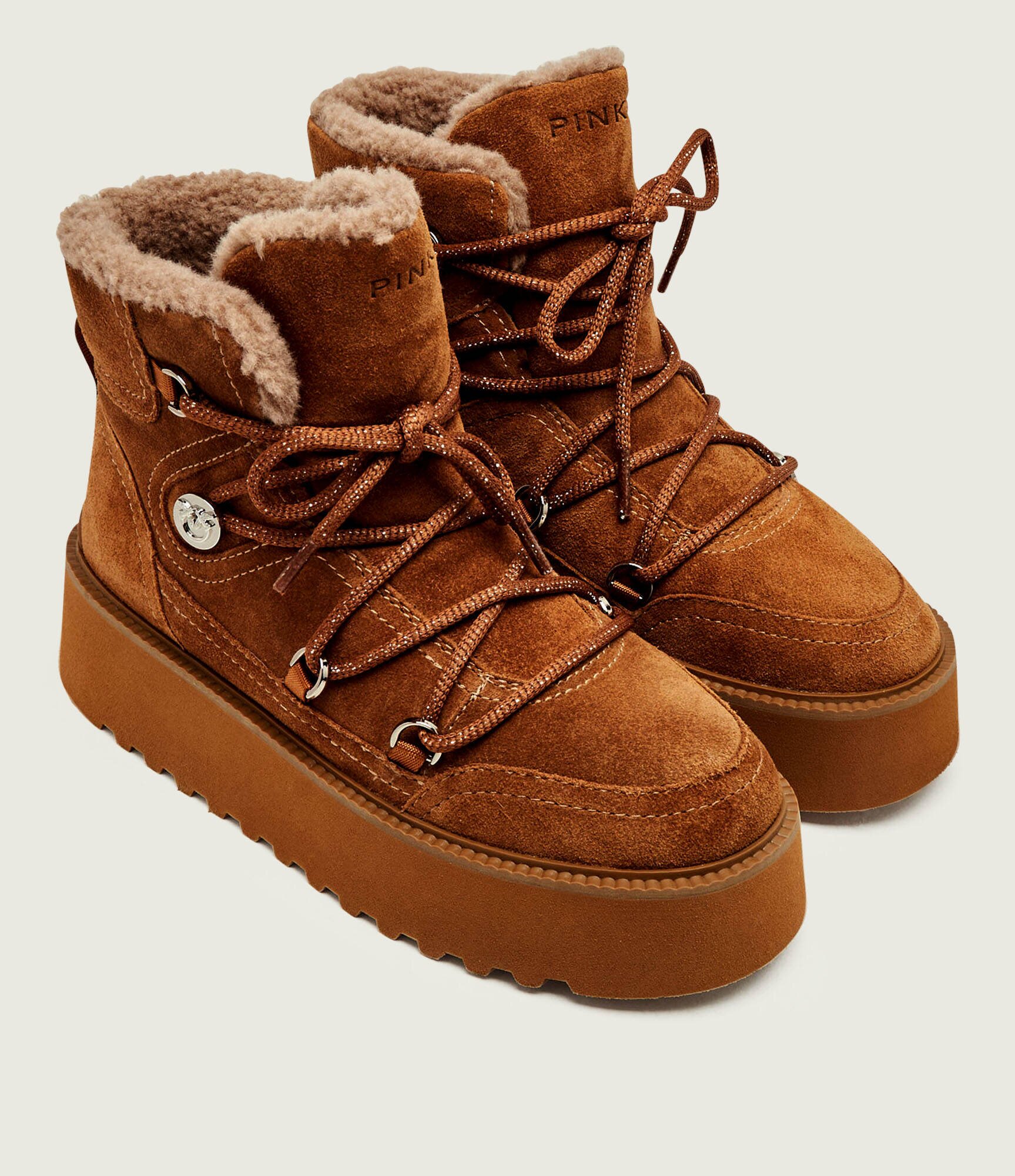 Pinko Bocanci Martina 01 | piele întoarsă | shearling