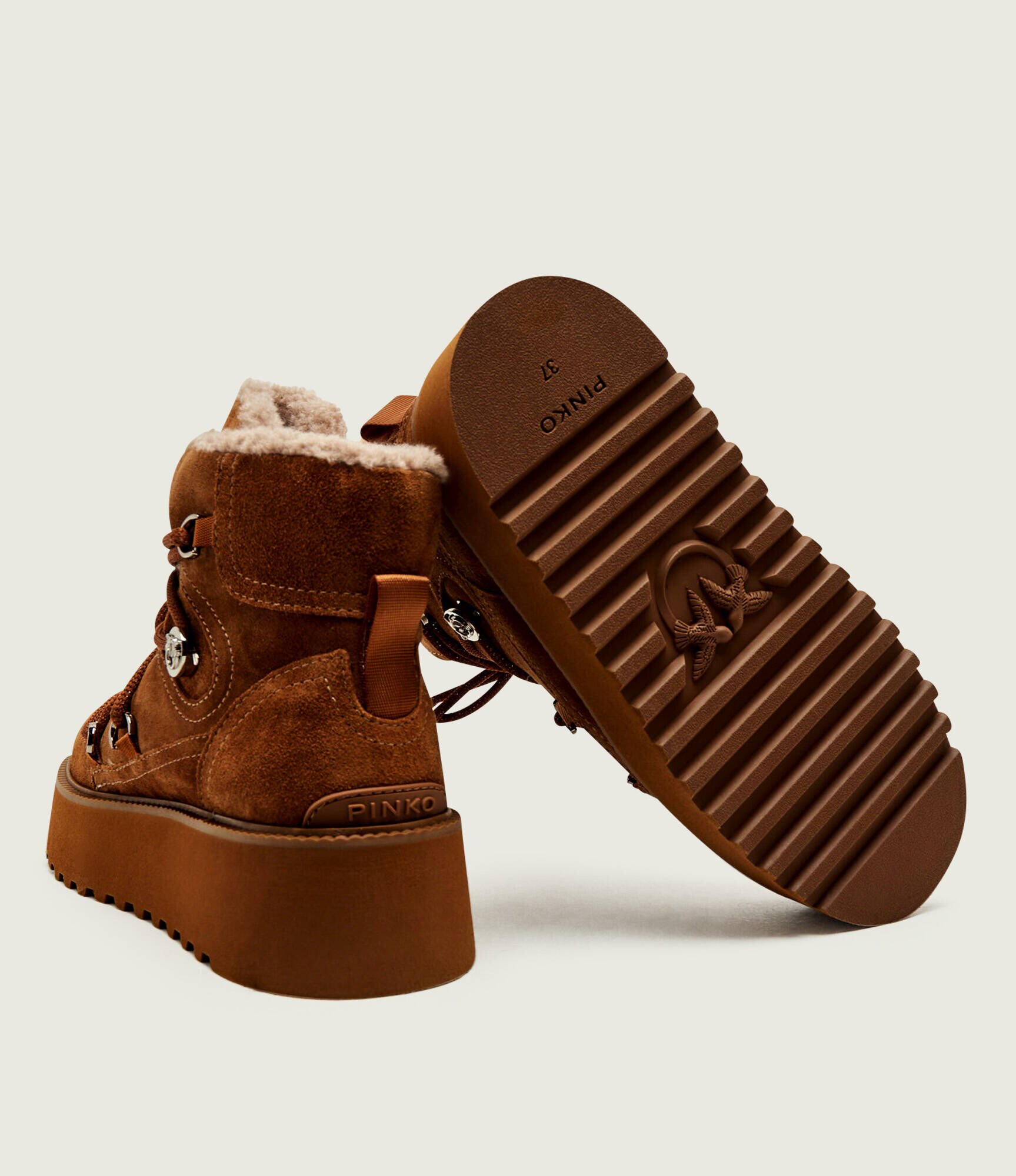 Pinko Bocanci Martina 01 | piele întoarsă | shearling