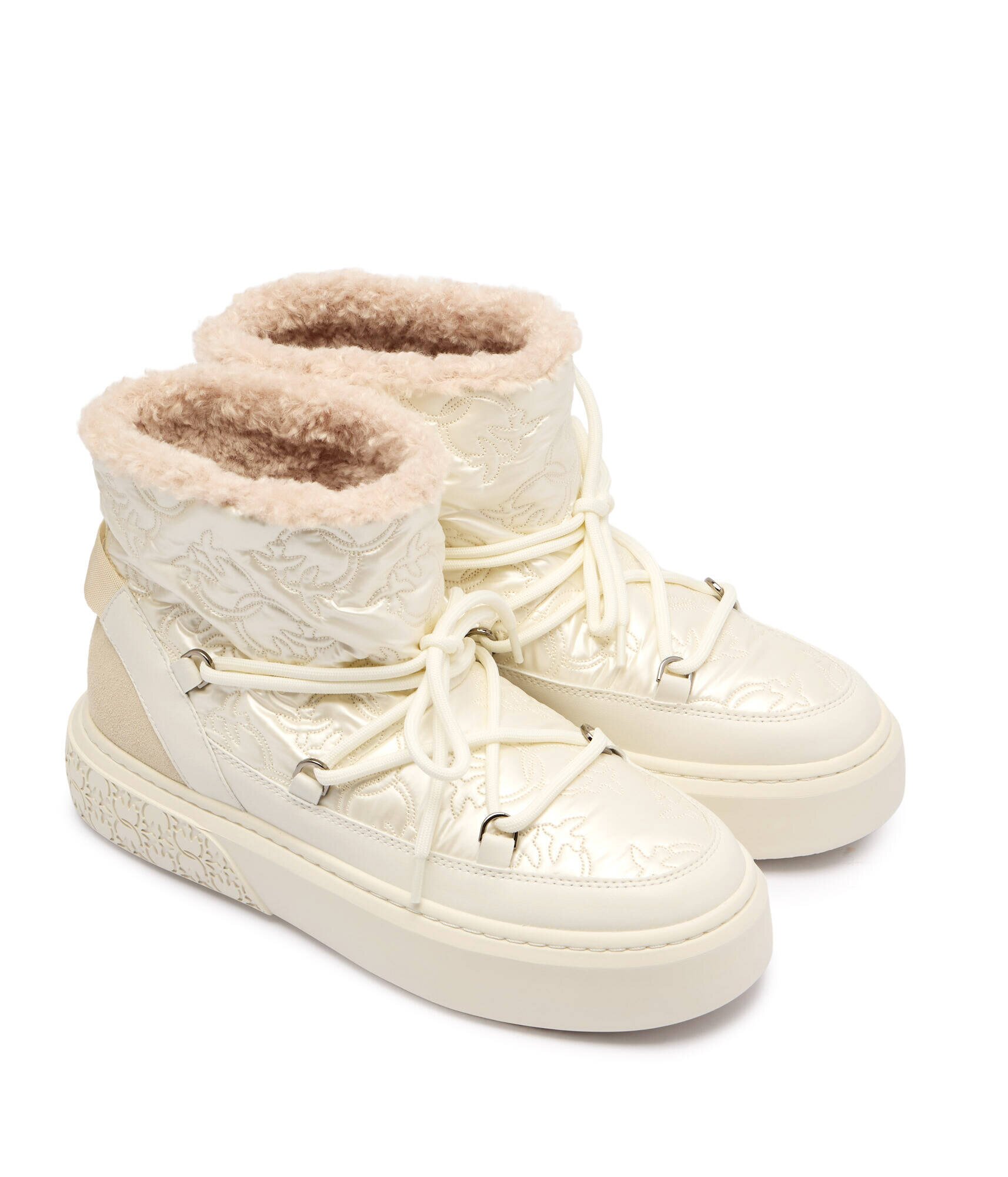 Pinko Bocanci Yoko 19 | shearling cu adaos de piele