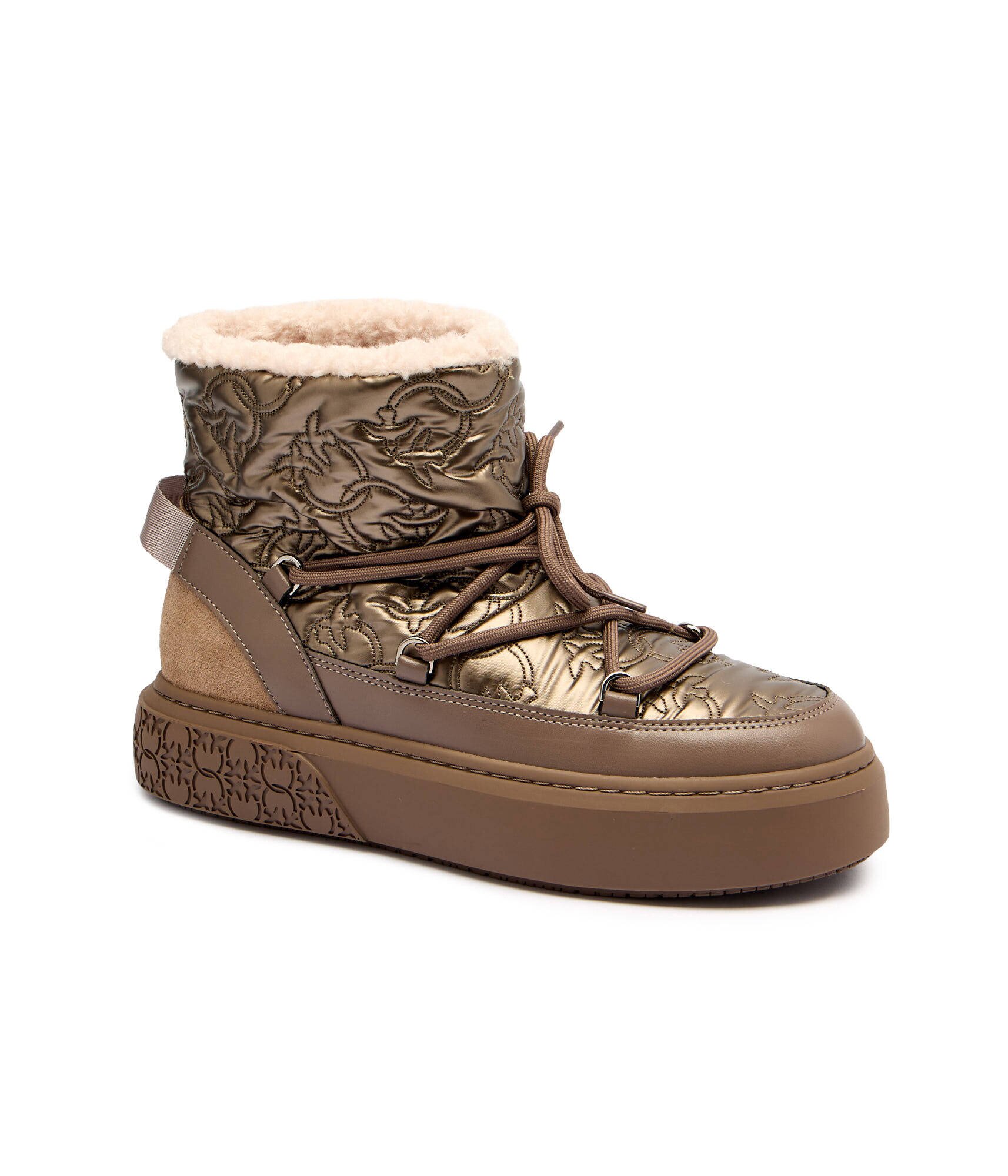 Pinko Bocanci Yoko 19 | shearling cu adaos de piele