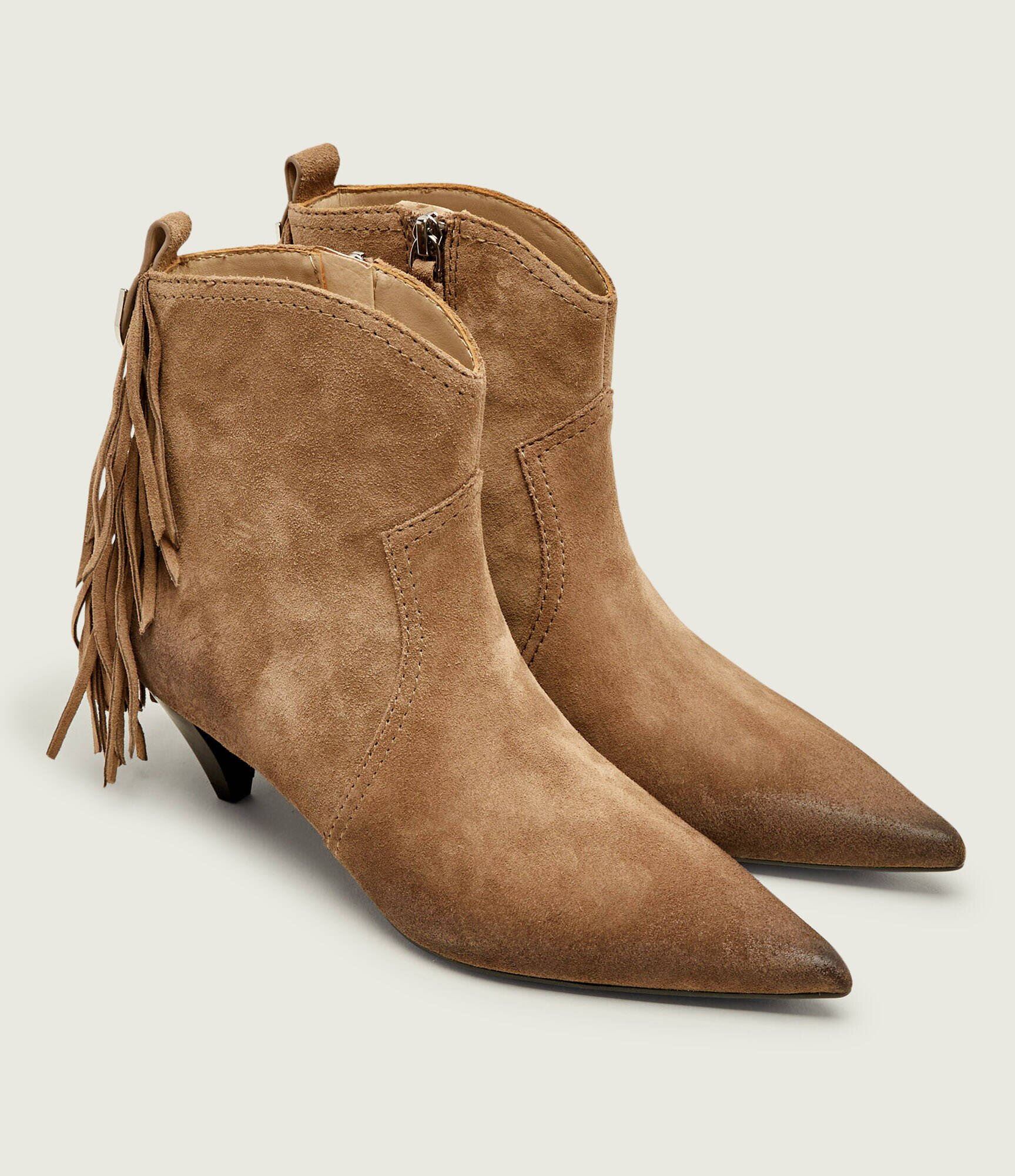 Pinko Botine cu toc Didi 01 | piele întoarsă