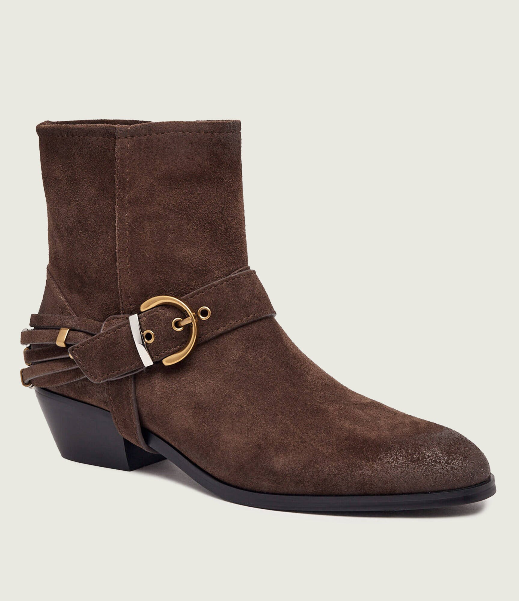 Pinko Botine cu toc Jane 07 | piele întoarsă